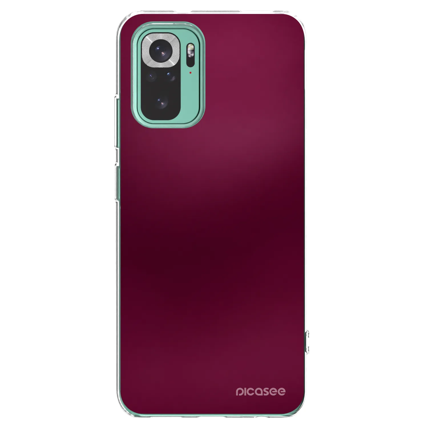 Picasee silikonový průhledný obal pro Xiaomi Redmi Note 10 Pro - Velvet Bordeaux
