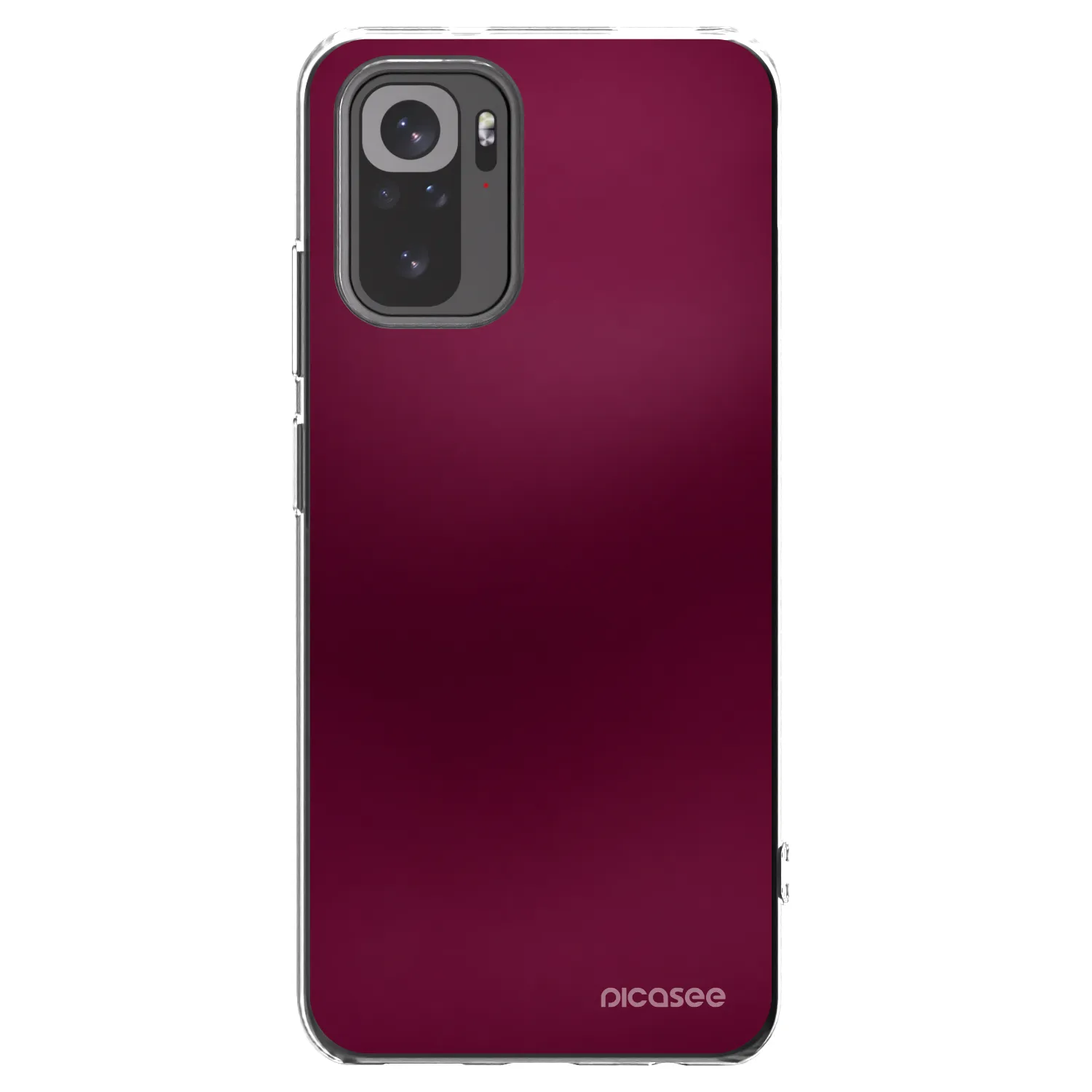 Picasee silikonový průhledný obal pro Xiaomi Redmi Note 10S - Velvet Bordeaux