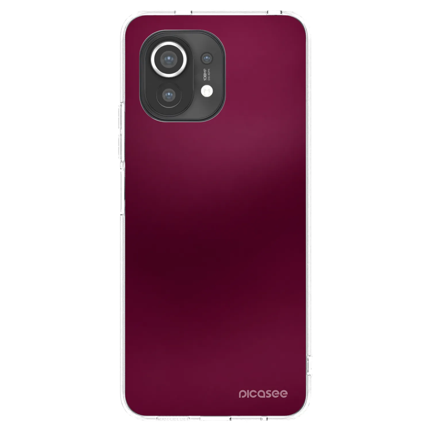 Picasee silikonový průhledný obal pro Xiaomi Mi 11 - Velvet Bordeaux