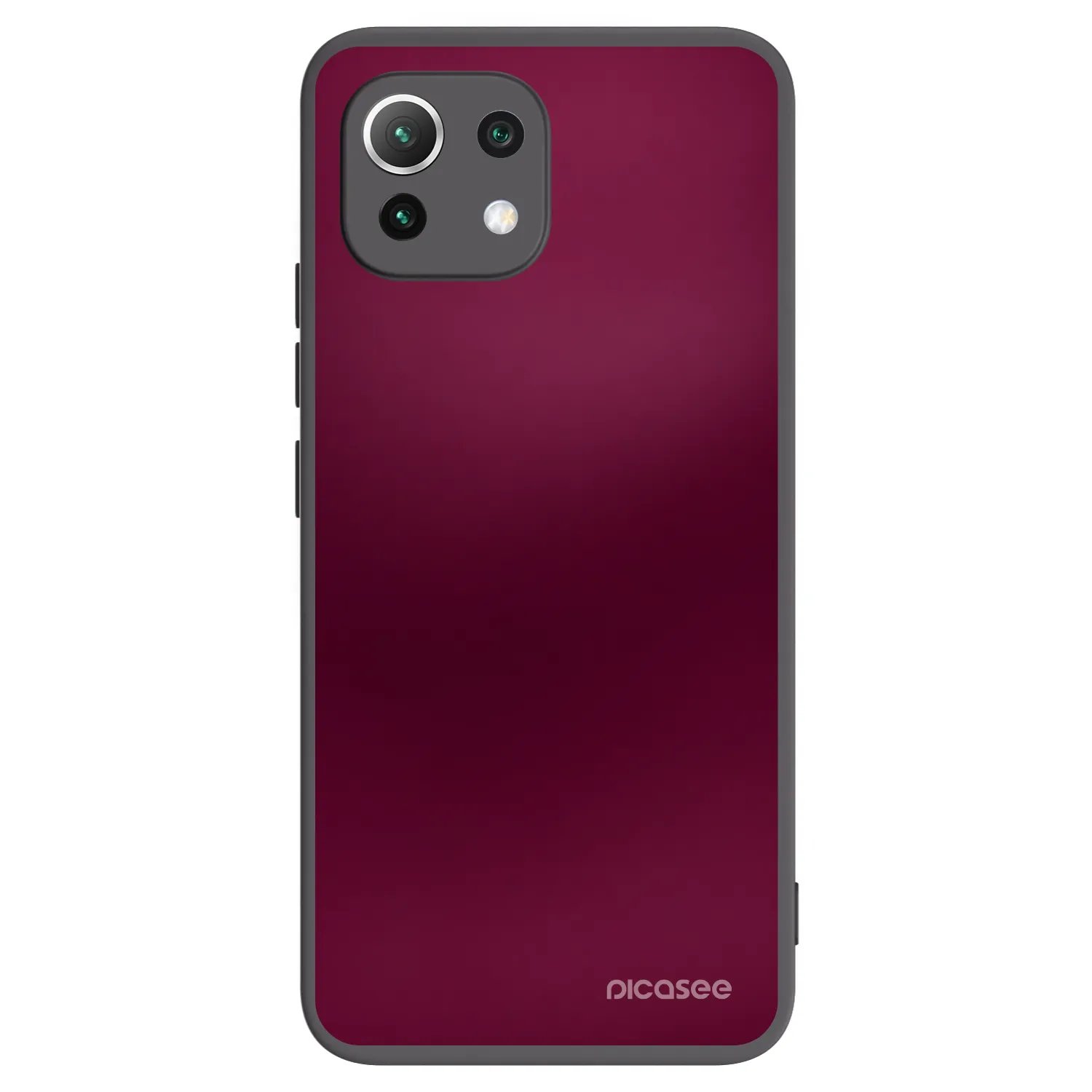 Picasee silikonový černý obal pro Xiaomi Mi 11 Lite - Velvet Bordeaux