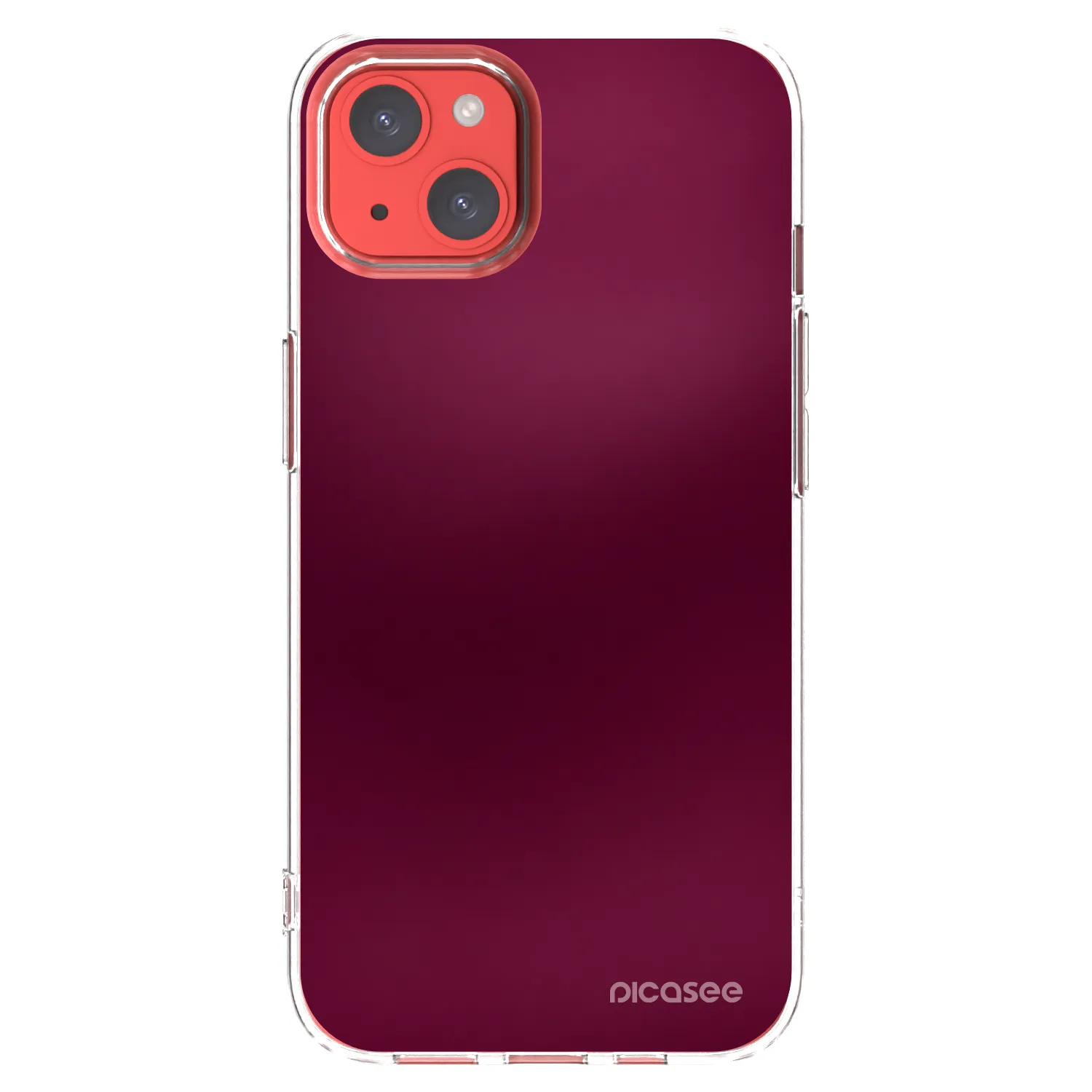 Picasee silikonový průhledný obal pro Apple iPhone 13 - Velvet Bordeaux