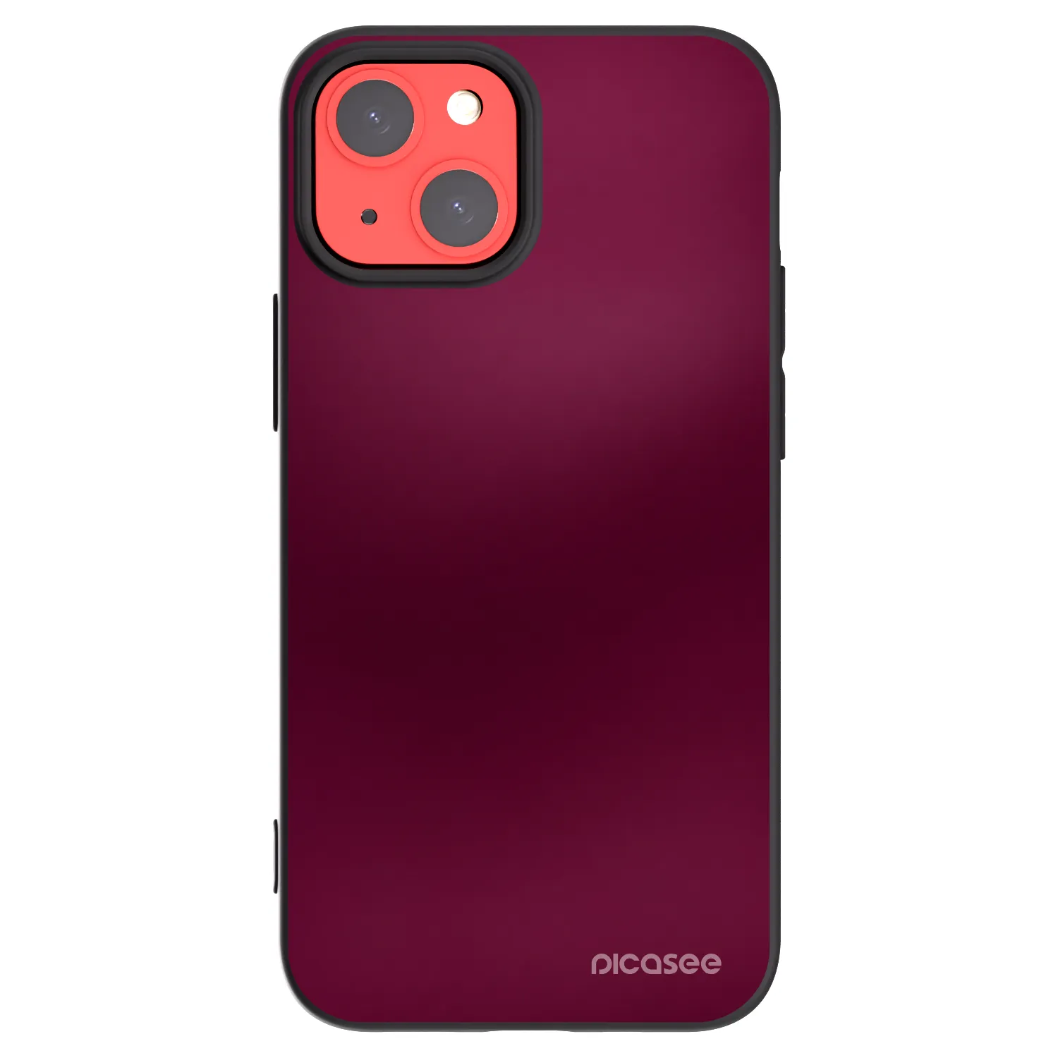 Picasee silikonový černý obal pro Apple iPhone 13 mini - Velvet Bordeaux