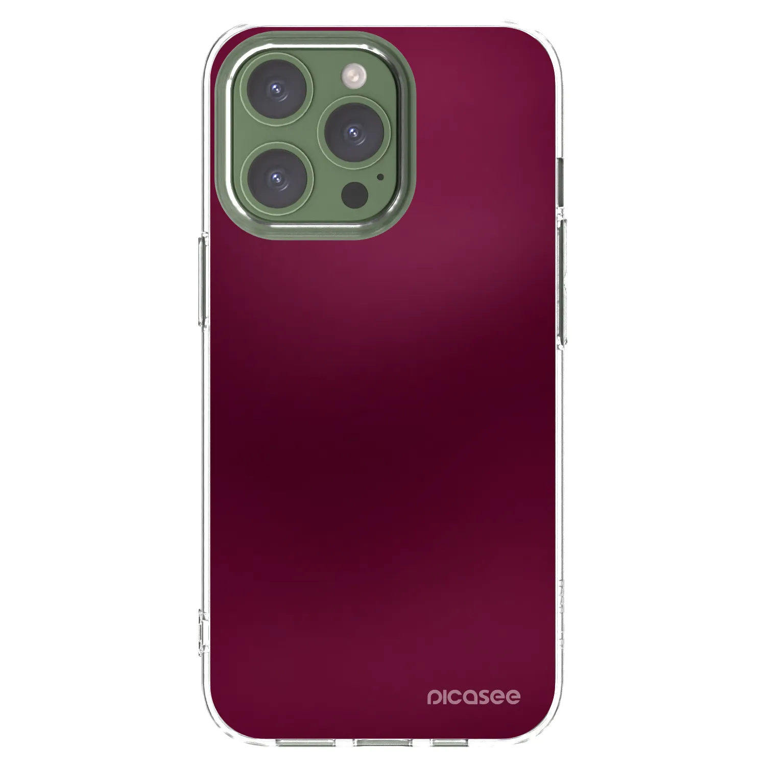 Picasee silikonový průhledný obal pro Apple iPhone 13 Pro - Velvet Bordeaux