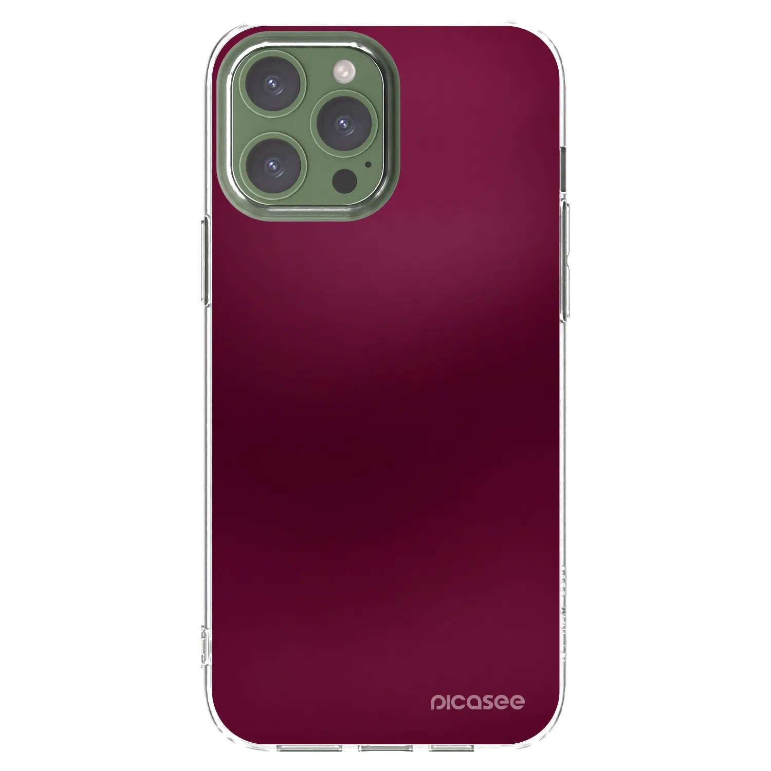 Picasee silikonový průhledný obal pro Apple iPhone 13 Pro Max - Velvet Bordeaux