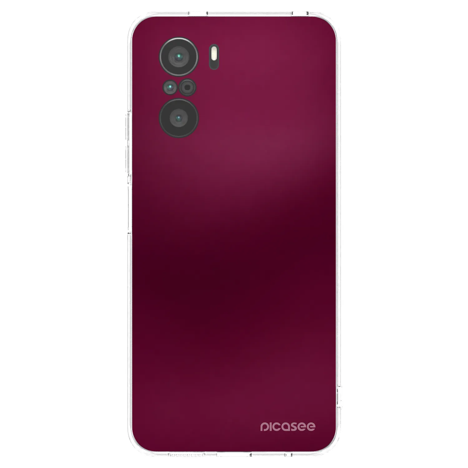 Picasee silikonový průhledný obal pro Xiaomi Poco F3 - Velvet Bordeaux
