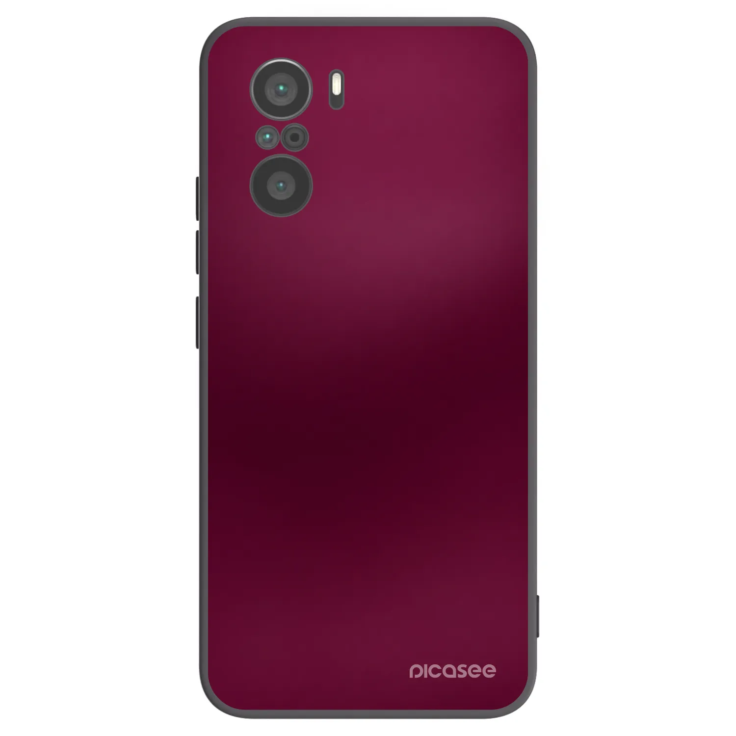 Picasee silikonový černý obal pro Xiaomi Poco F3 - Velvet Bordeaux