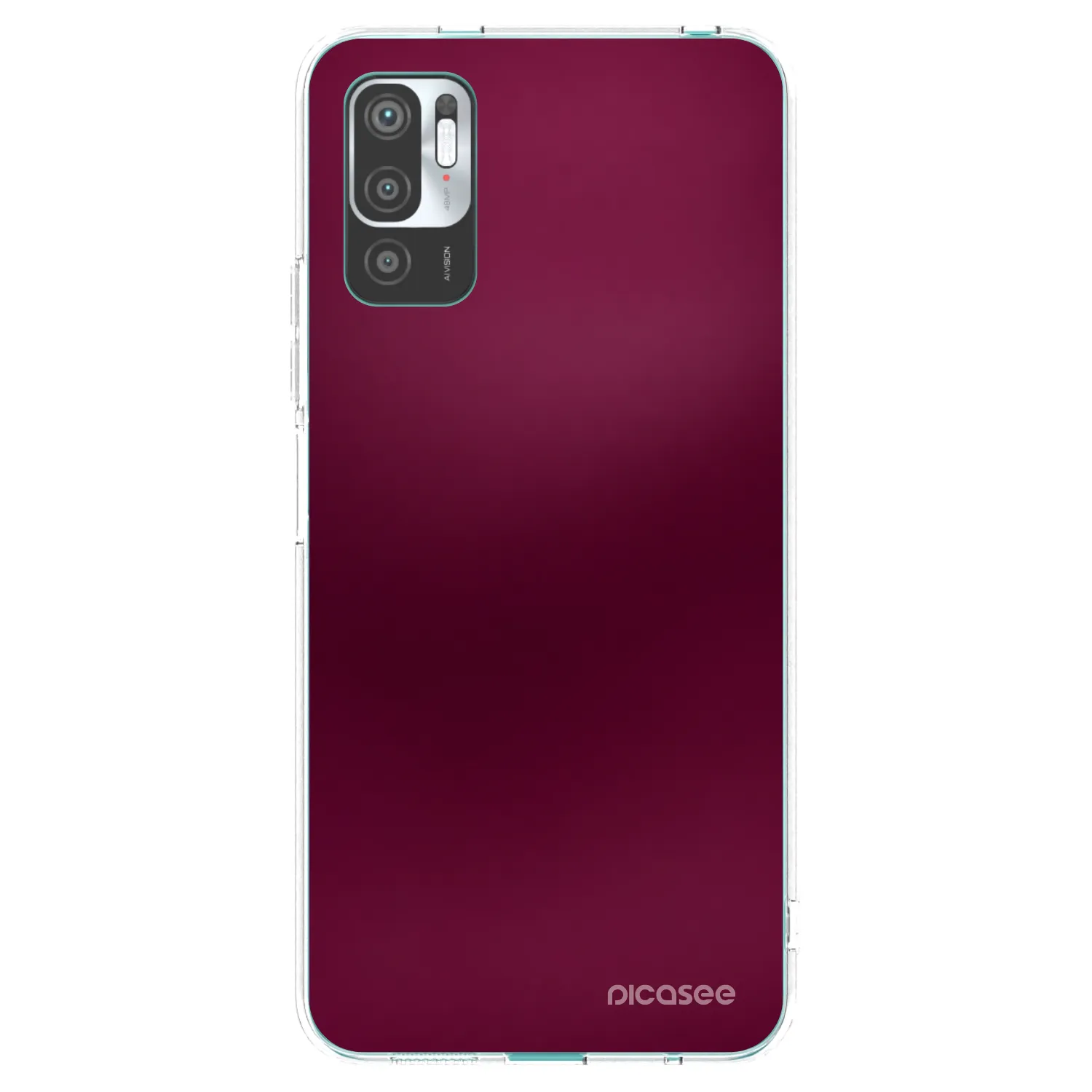Picasee silikonový průhledný obal pro Xiaomi Redmi Note 10 5G - Velvet Bordeaux
