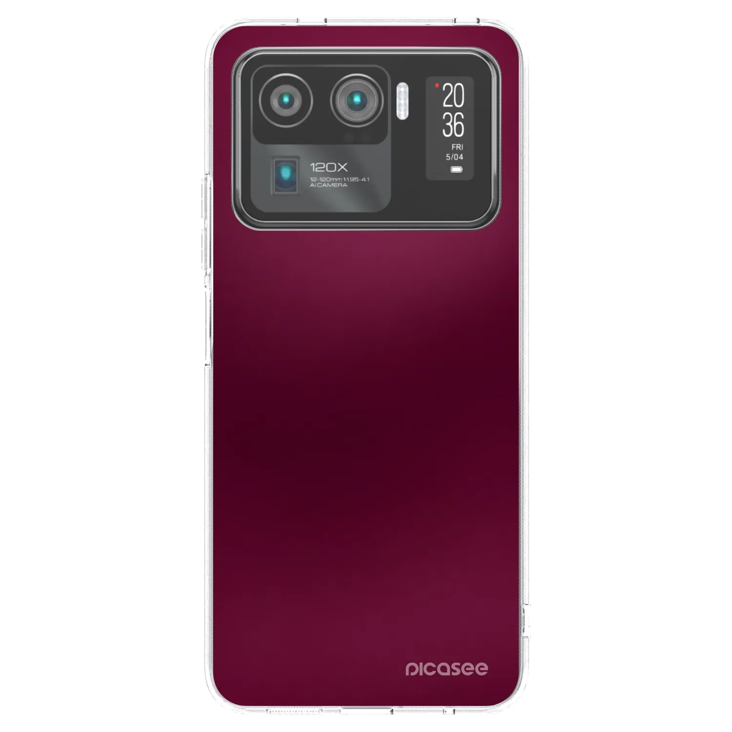 Picasee silikonový průhledný obal pro Xiaomi Mi 11 Ultra - Velvet Bordeaux