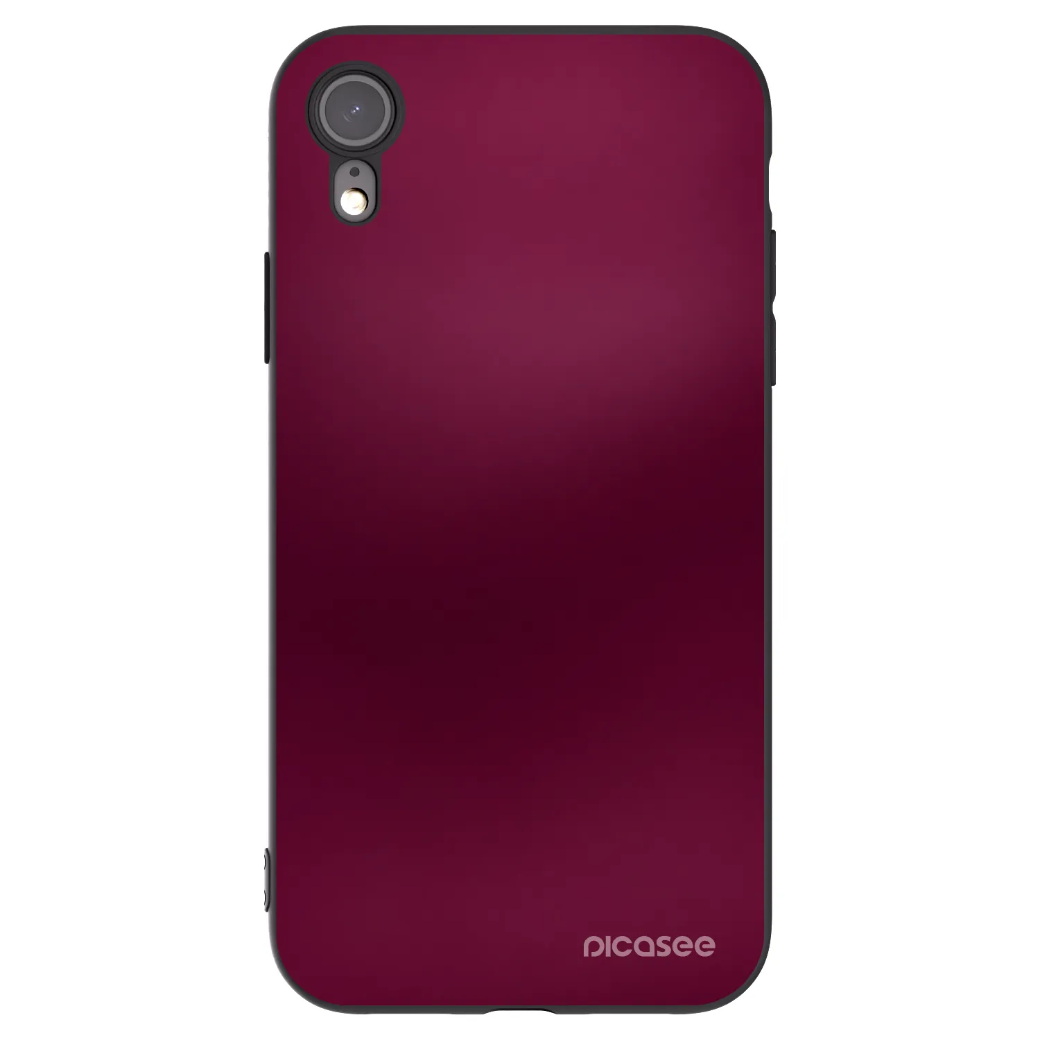 Picasee silikonový černý obal pro Apple iPhone XR - Velvet Bordeaux