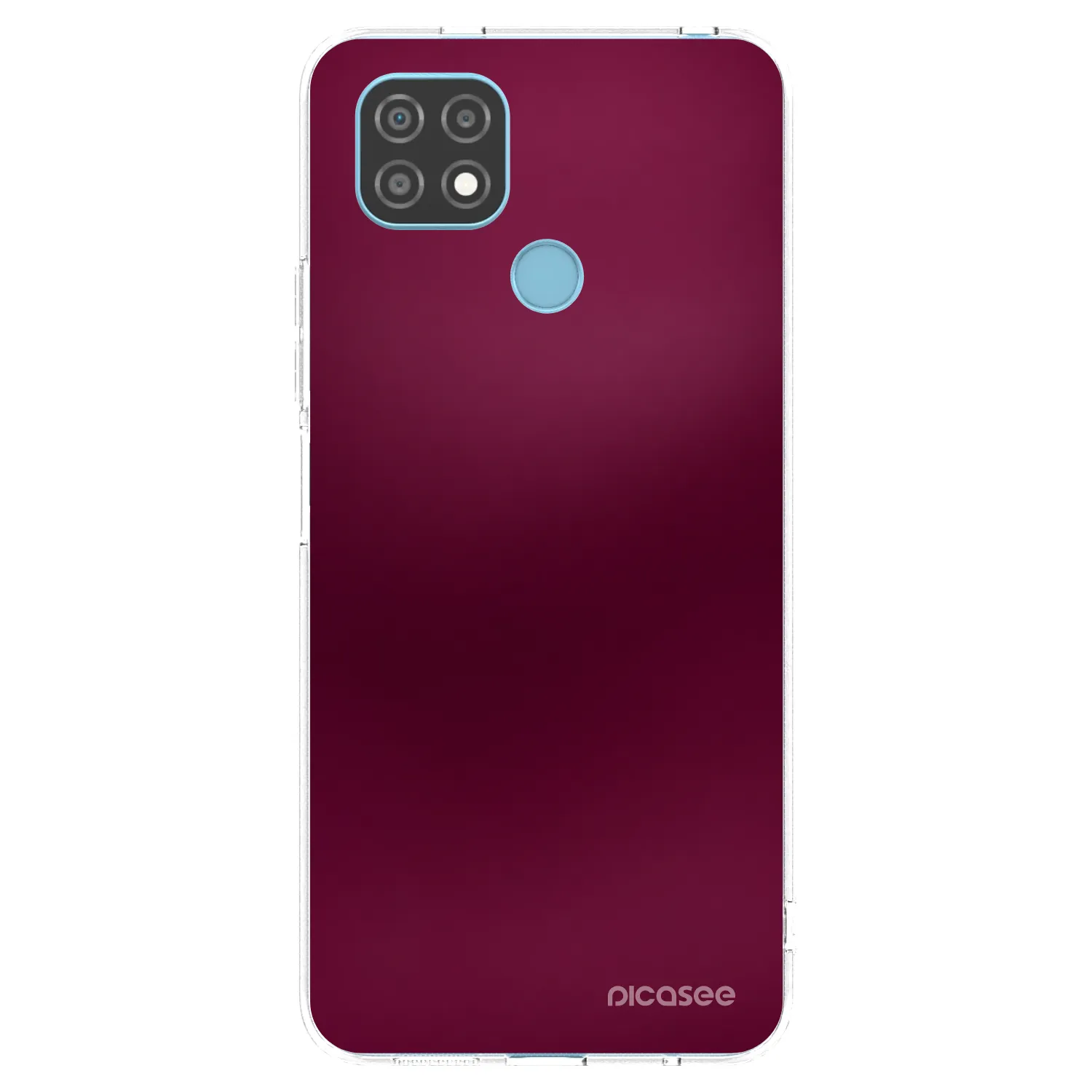 Picasee silikonový průhledný obal pro Realme C21 - Velvet Bordeaux