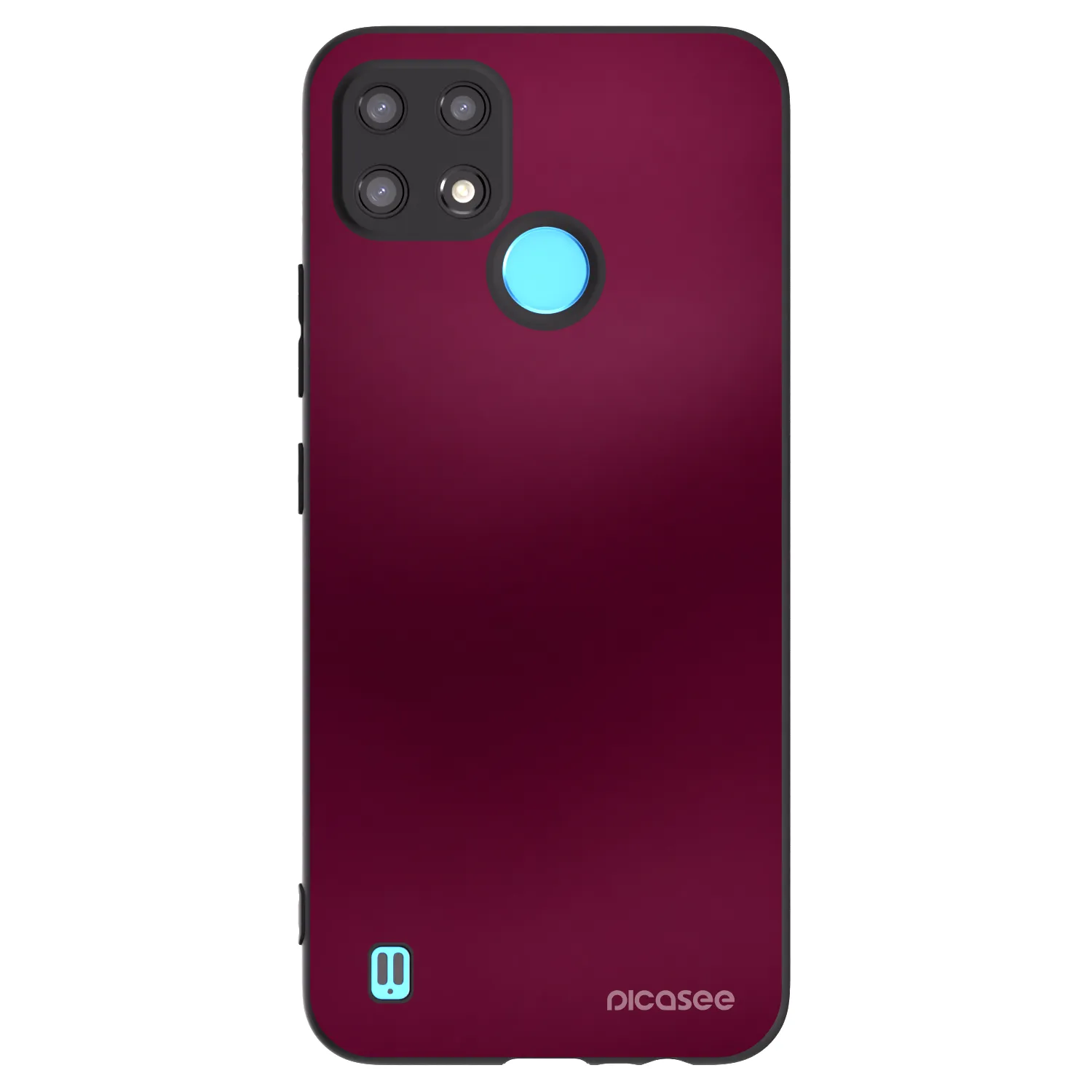 Picasee silikonový černý obal pro Realme C21 - Velvet Bordeaux
