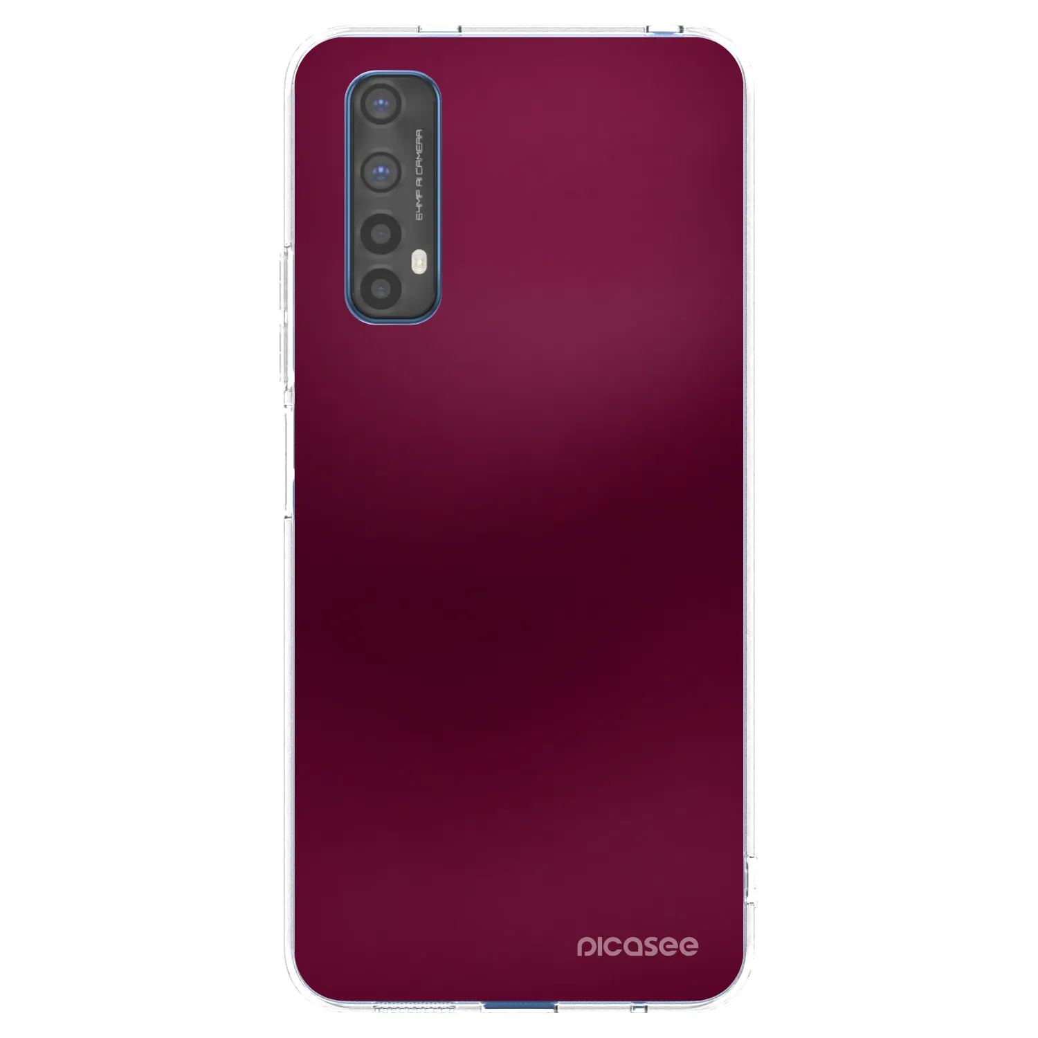 Picasee silikonový průhledný obal pro Realme 7 - Velvet Bordeaux