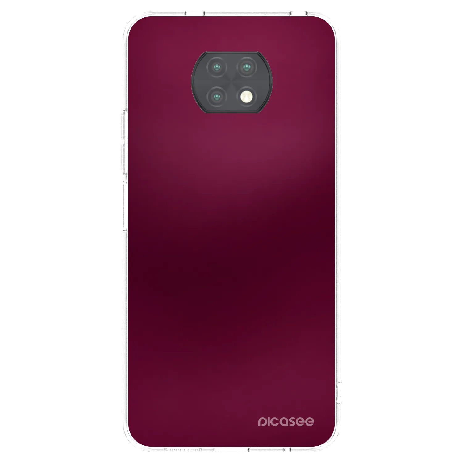 Picasee silikonový průhledný obal pro Xiaomi Redmi Note 9T - Velvet Bordeaux