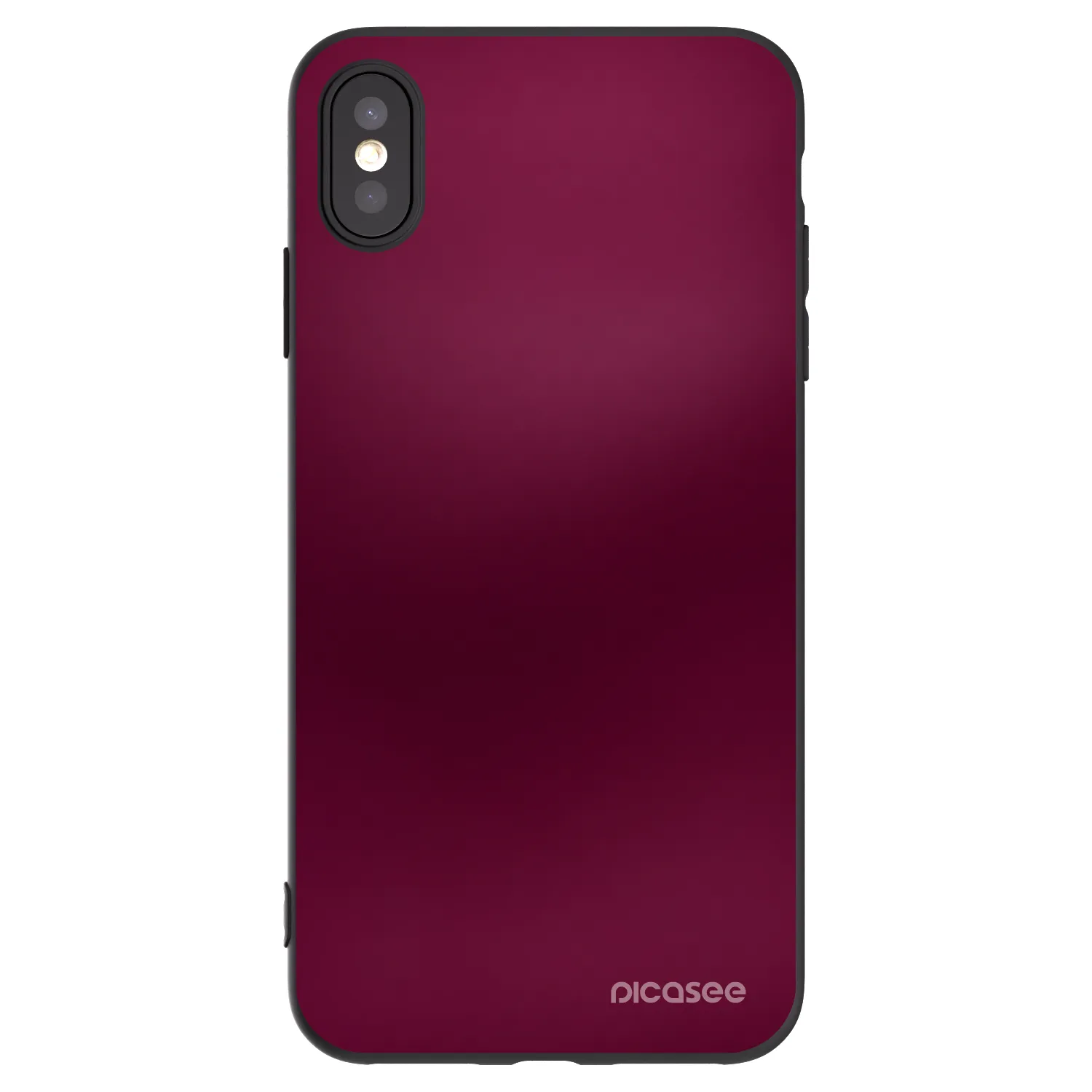 Picasee silikonový černý obal pro Apple iPhone XS Max - Velvet Bordeaux