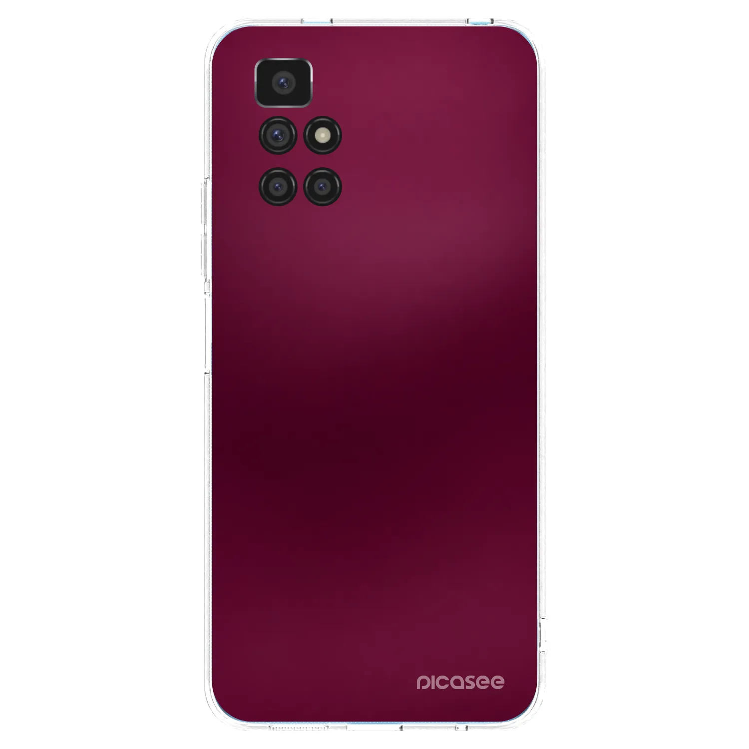 Picasee silikonový průhledný obal pro Xiaomi Redmi 10 - Velvet Bordeaux