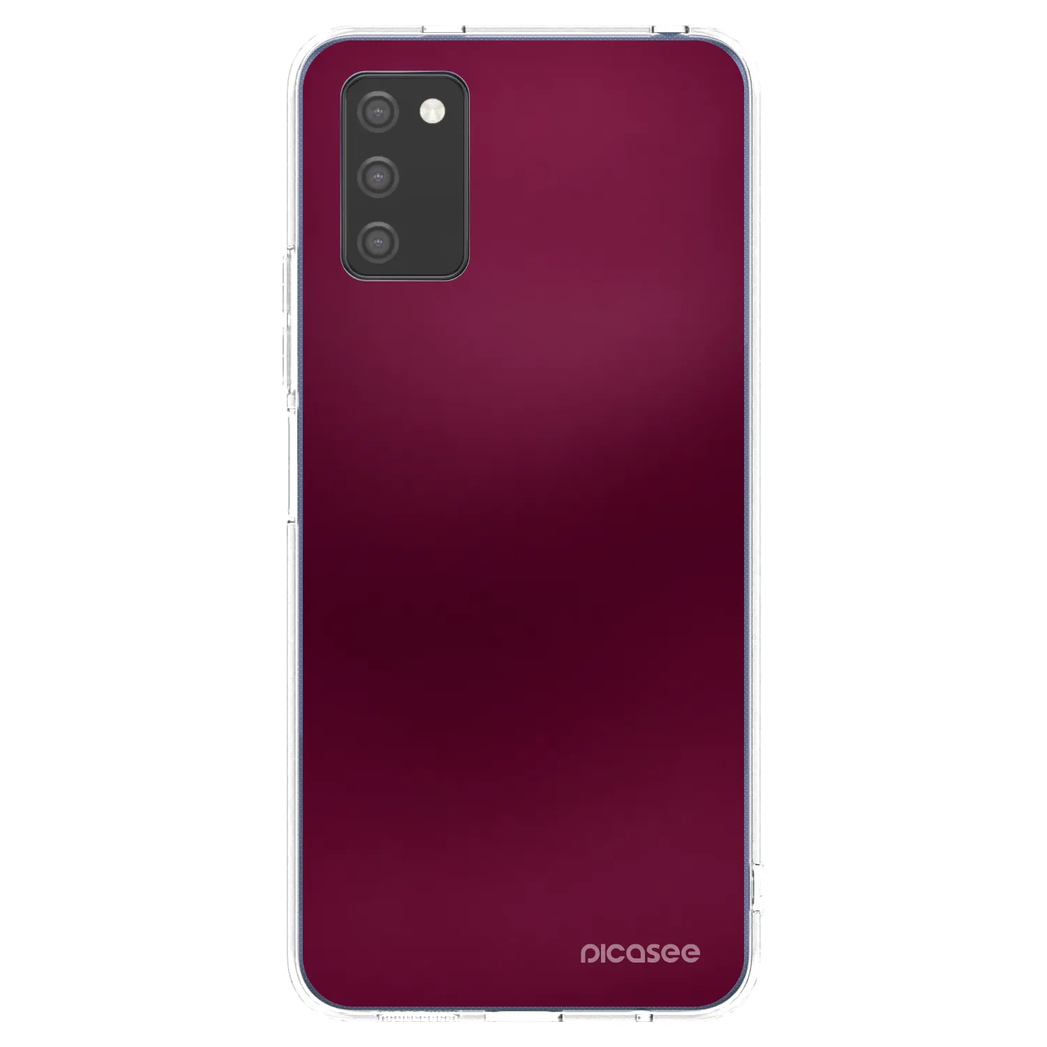 Picasee silikonový průhledný obal pro Samsung Galaxy A03s A037G - Velvet Bordeaux