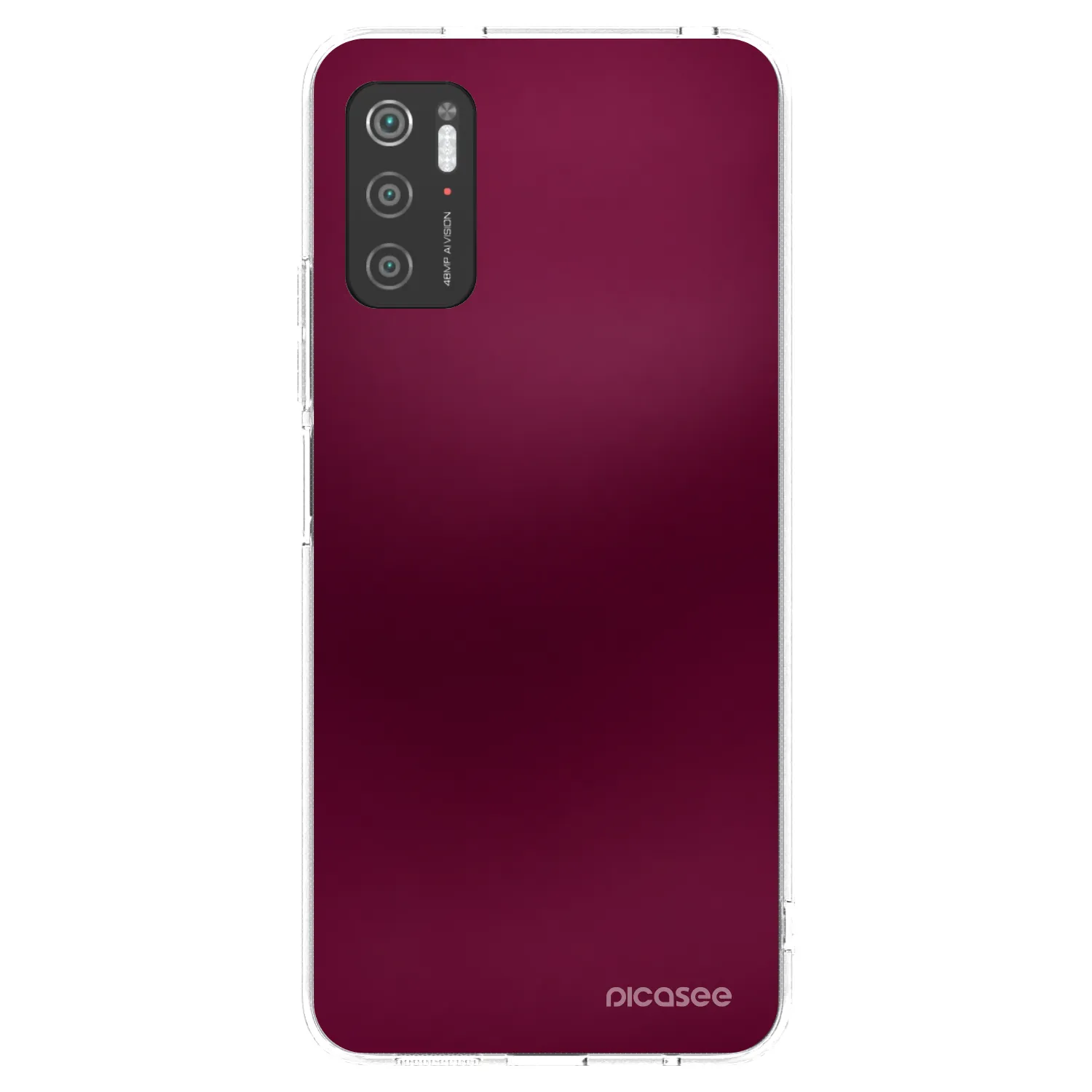 Picasee silikonový průhledný obal pro Xiaomi Poco M3 Pro 5G - Velvet Bordeaux