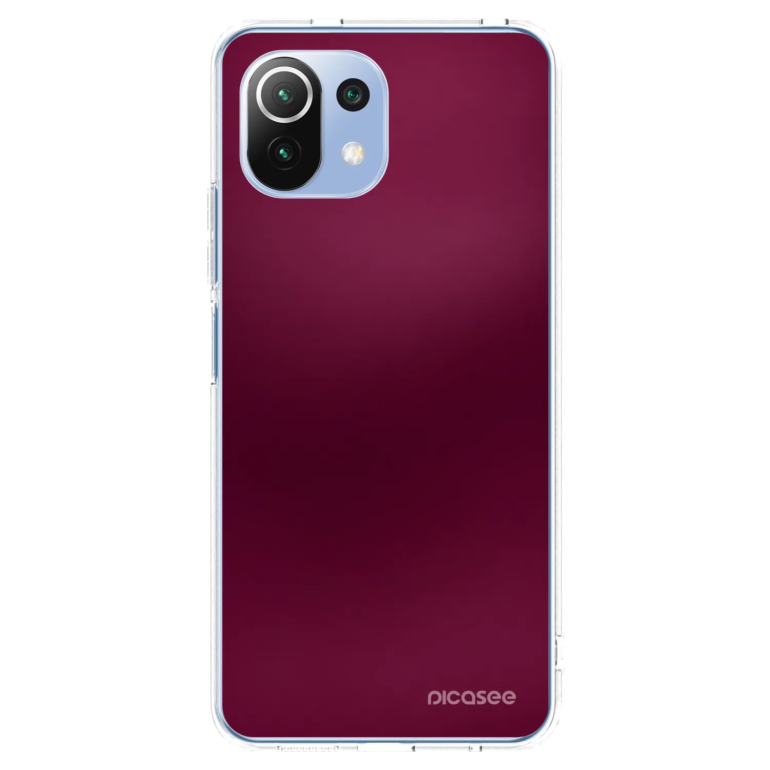 Picasee silikonový průhledný obal pro Xiaomi 11 Lite 5G NE - Velvet Bordeaux