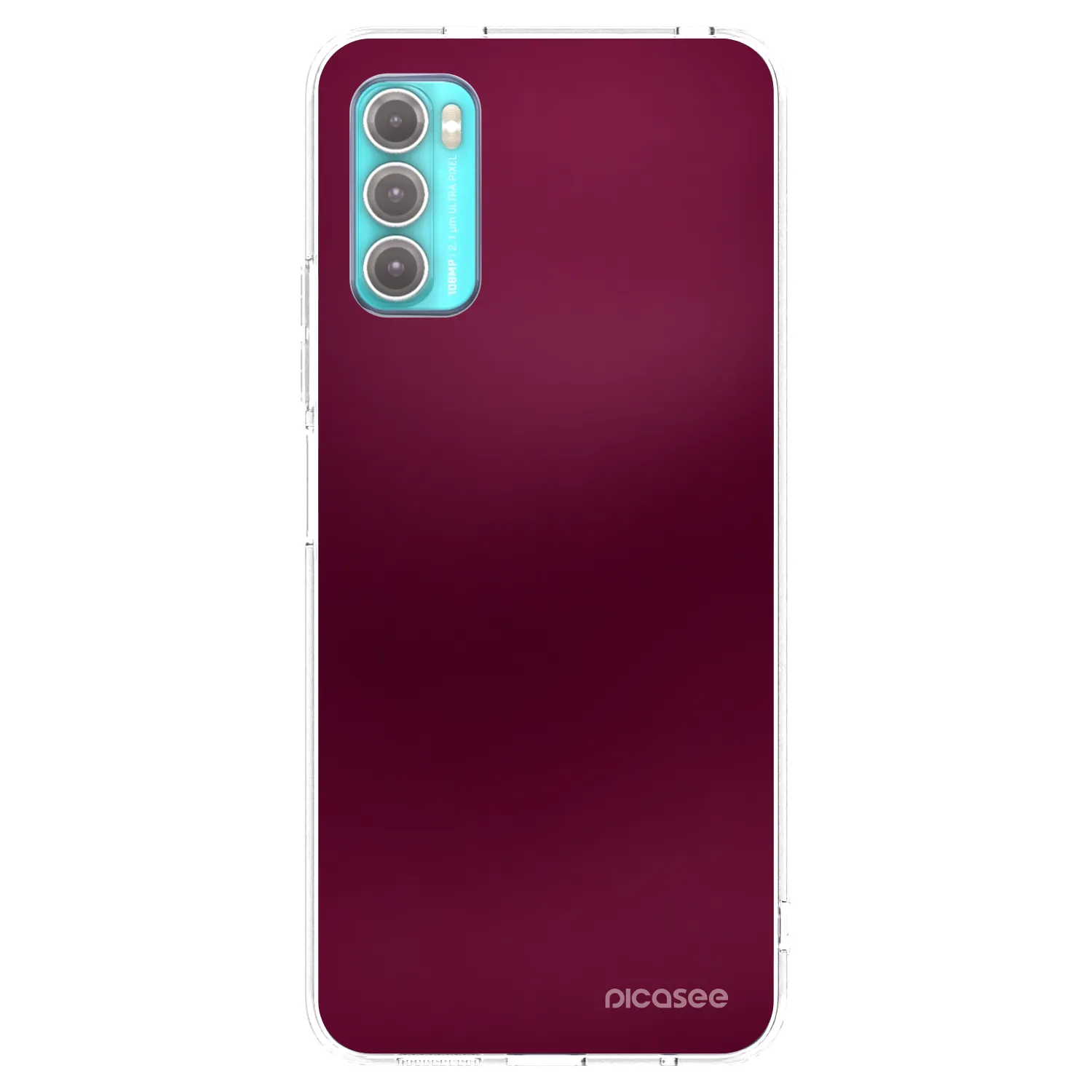 Picasee silikonový průhledný obal pro Motorola Moto G60 - Velvet Bordeaux