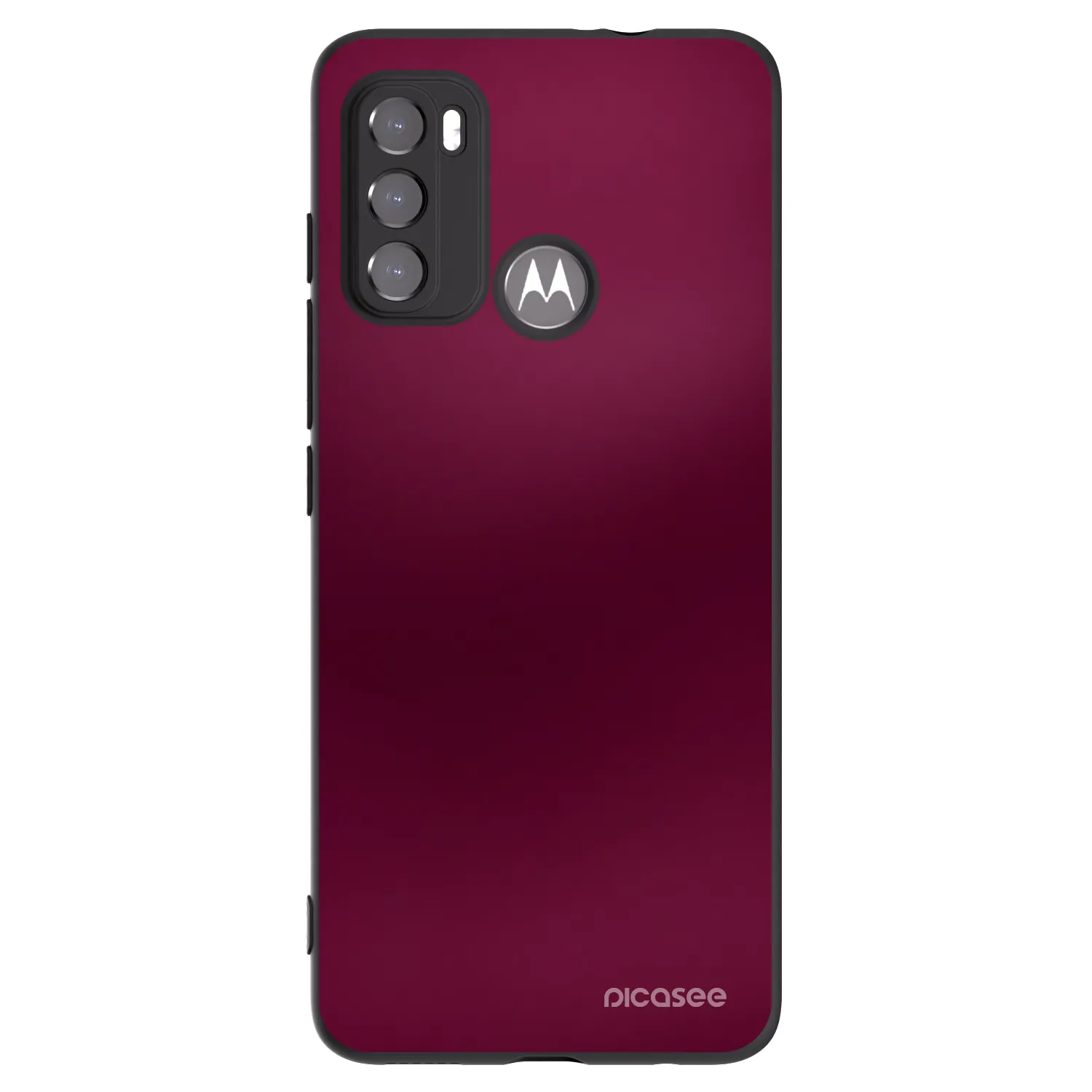 Picasee silikonový černý obal pro Motorola Moto G60 - Velvet Bordeaux
