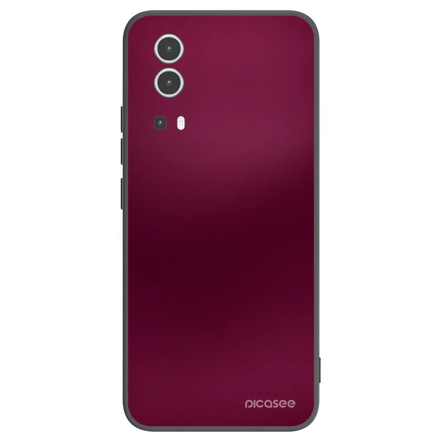 Picasee silikonový černý obal pro Vivo Y72 5G - Velvet Bordeaux