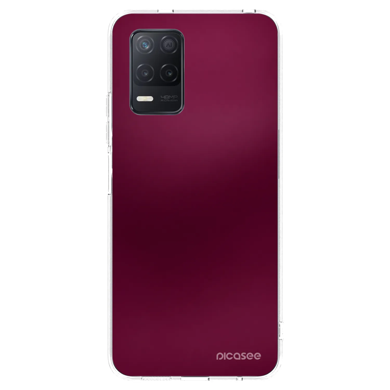 Picasee silikonový průhledný obal pro Realme 8 5G - Velvet Bordeaux