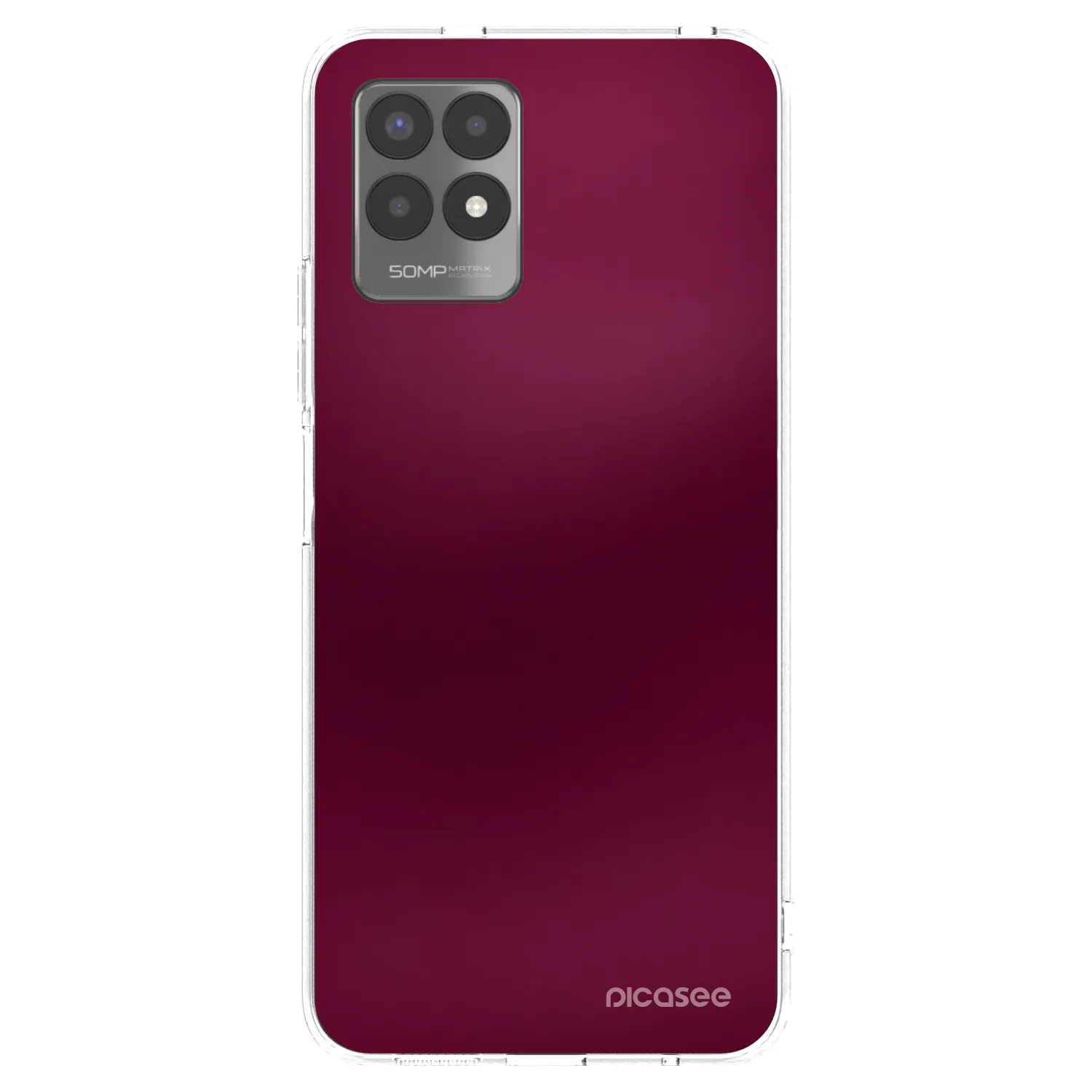 Picasee silikonový průhledný obal pro Realme 8i - Velvet Bordeaux