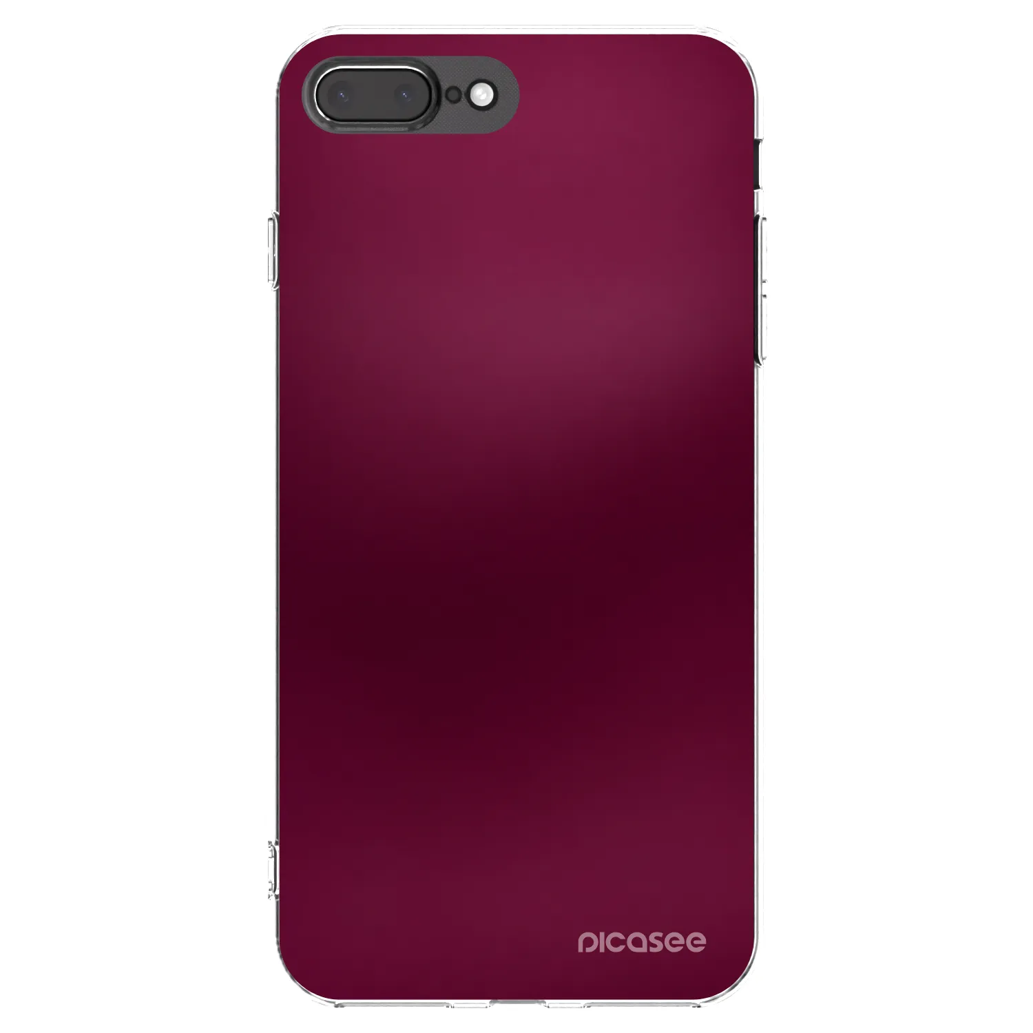 Picasee silikonový průhledný obal pro Apple iPhone 7 Plus - Velvet Bordeaux