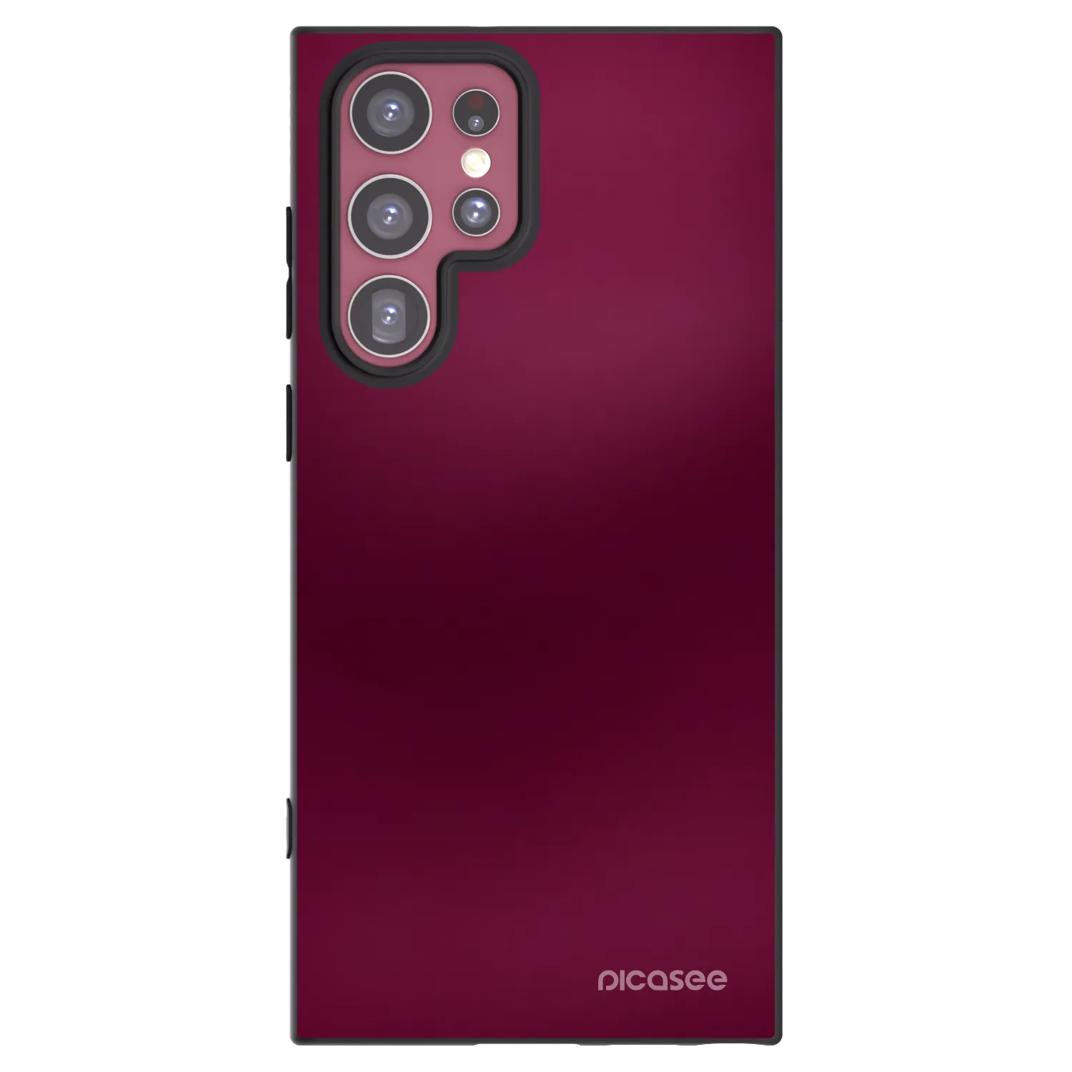 Picasee silikonový černý obal pro Samsung Galaxy S22 Ultra 5G - Velvet Bordeaux