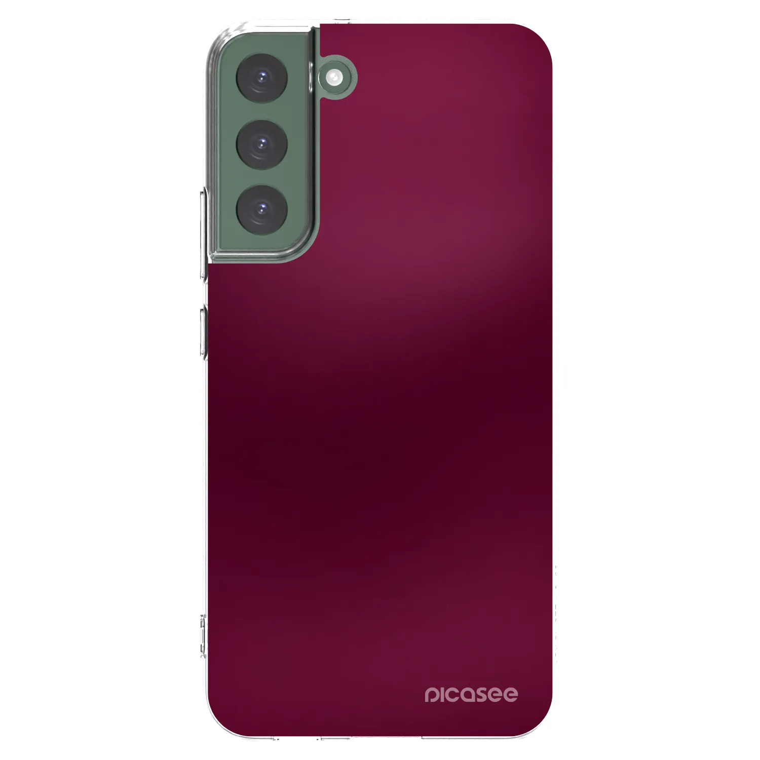Picasee silikonový průhledný obal pro Samsung Galaxy S22+ 5G - Velvet Bordeaux