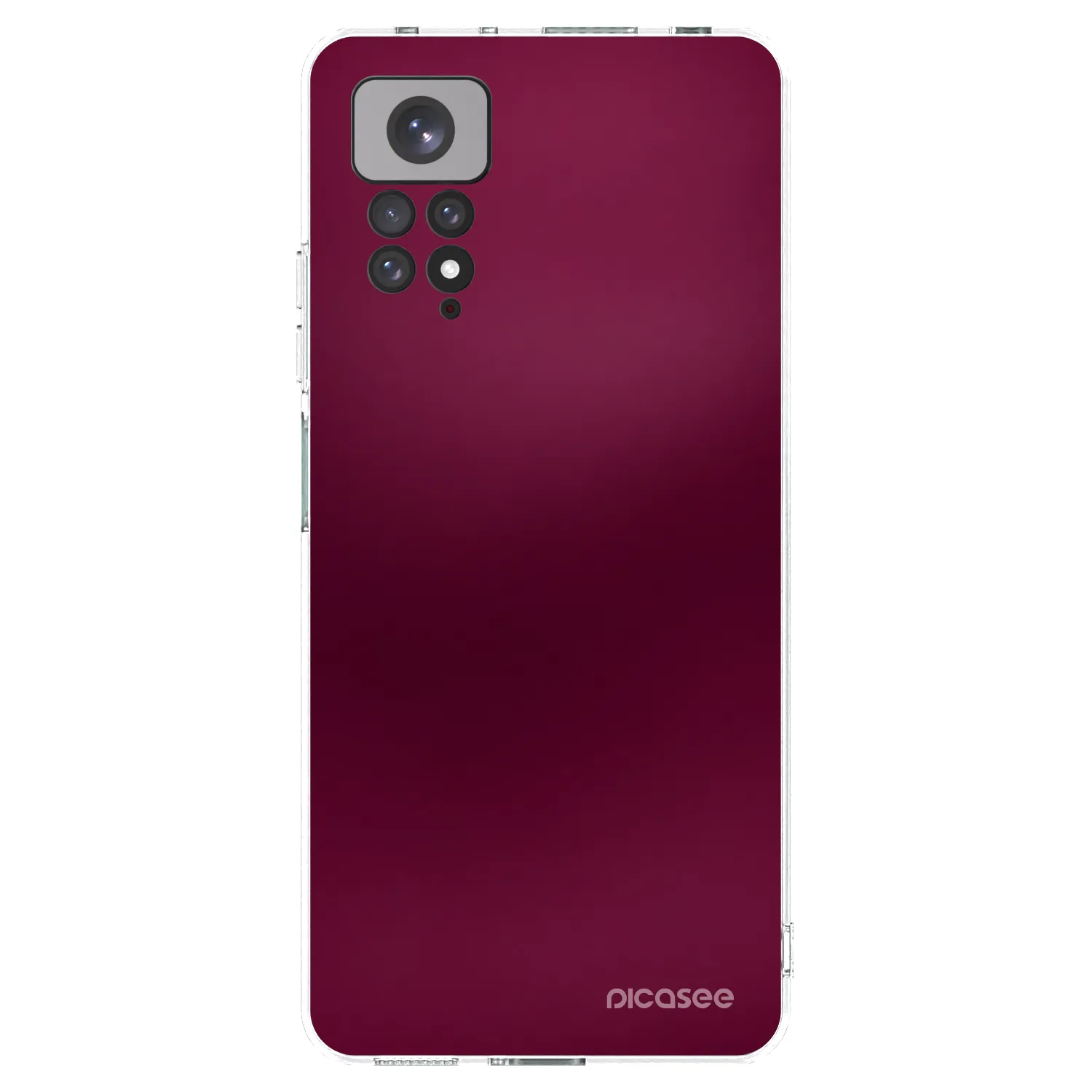 Picasee silikonový průhledný obal pro Xiaomi Redmi Note 11S 4G - Velvet Bordeaux