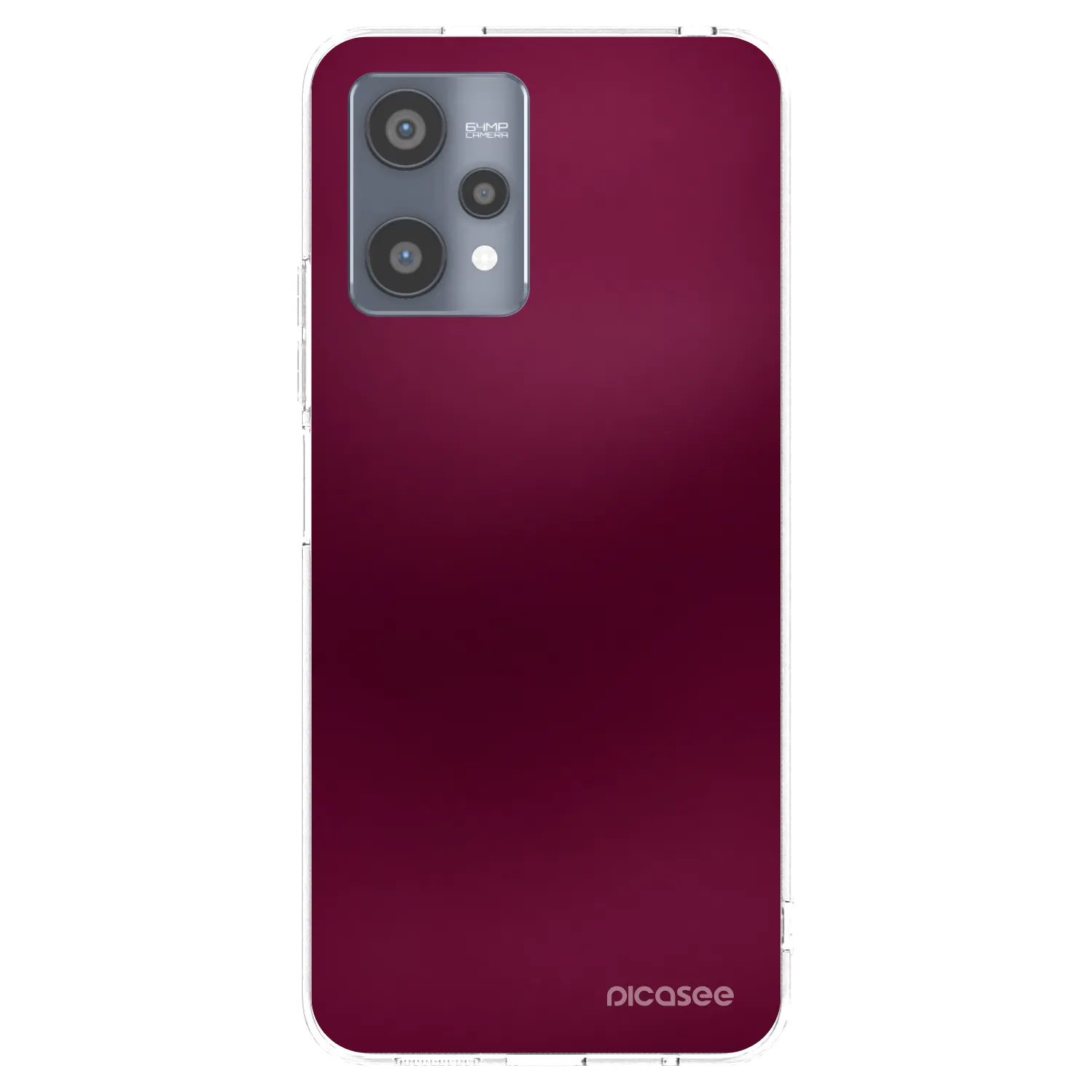 Picasee silikonový průhledný obal pro Realme 9 Pro 5G - Velvet Bordeaux