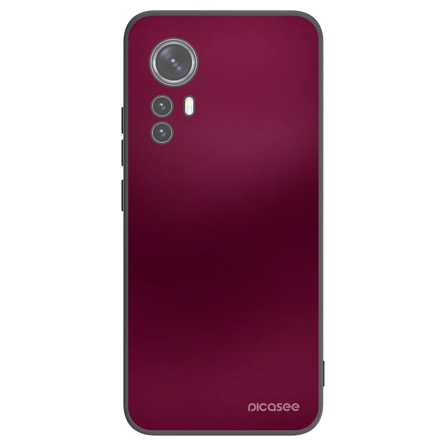 Picasee silikonový černý obal pro Xiaomi 12 - Velvet Bordeaux