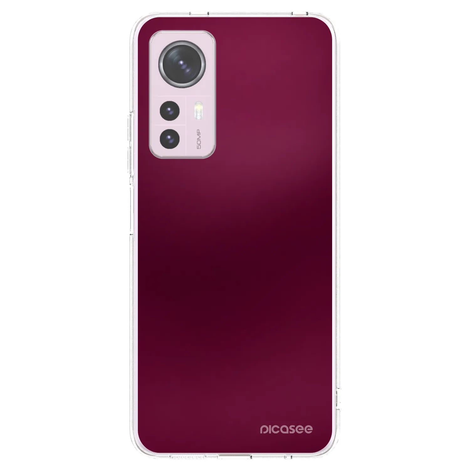 Picasee silikonový průhledný obal pro Xiaomi 12 - Velvet Bordeaux