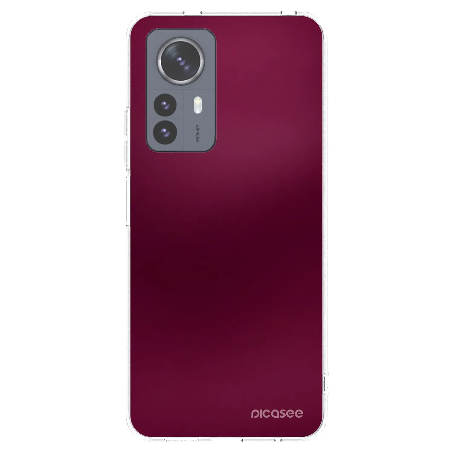 Picasee silikonový průhledný obal pro Xiaomi 12 Pro - Velvet Bordeaux