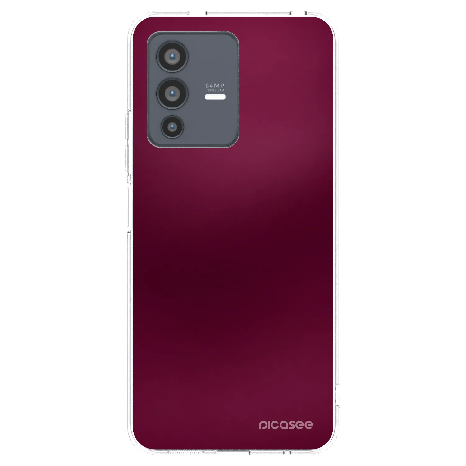 Picasee silikonový průhledný obal pro Vivo V23 5G - Velvet Bordeaux