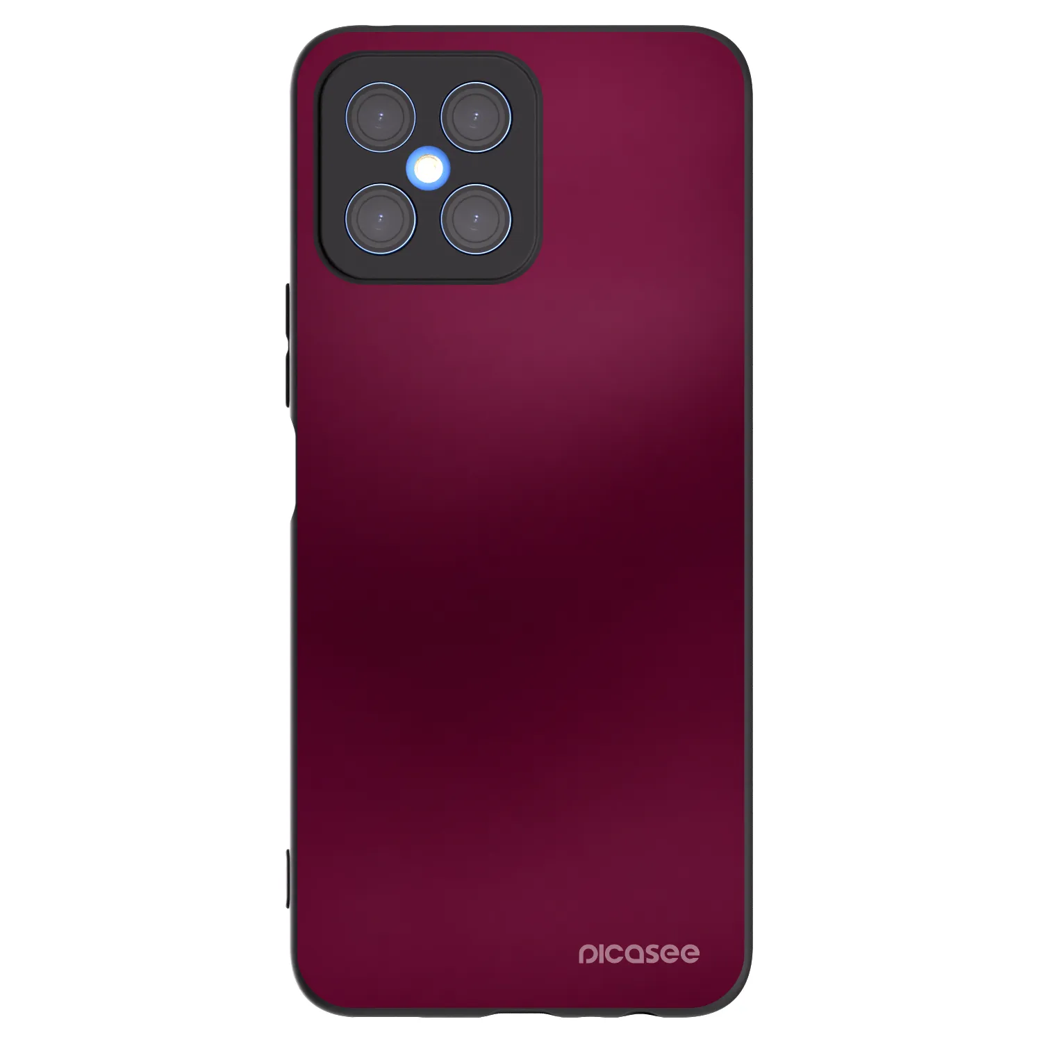 Picasee silikonový černý obal pro Honor X8 4G - Velvet Bordeaux