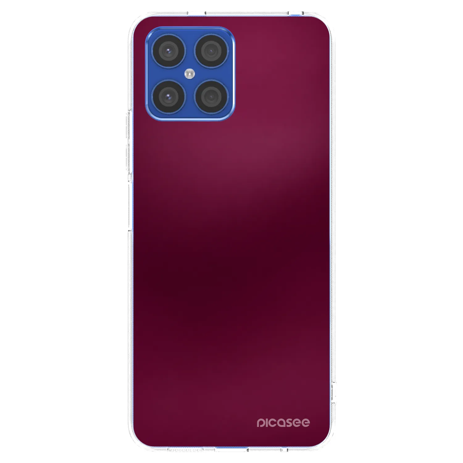 Picasee silikonový průhledný obal pro Honor X8 4G - Velvet Bordeaux