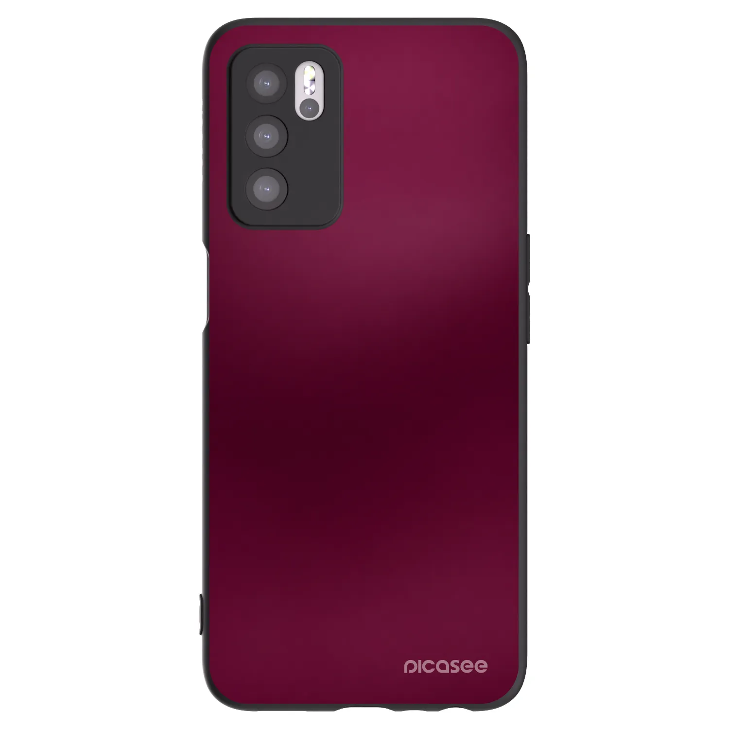 Picasee silikonový černý obal pro OPPO A16 - Velvet Bordeaux