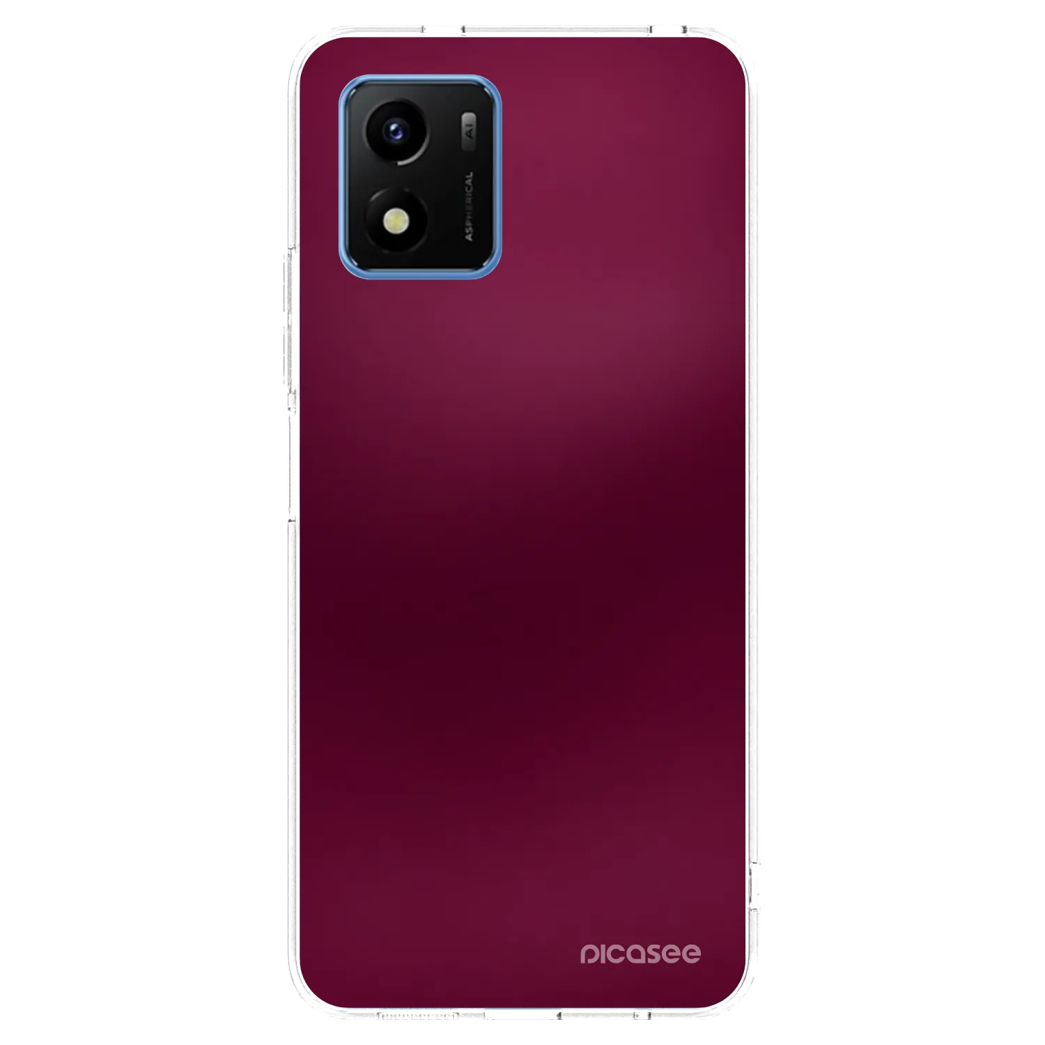 Picasee silikonový průhledný obal pro Vivo Y01 - Velvet Bordeaux