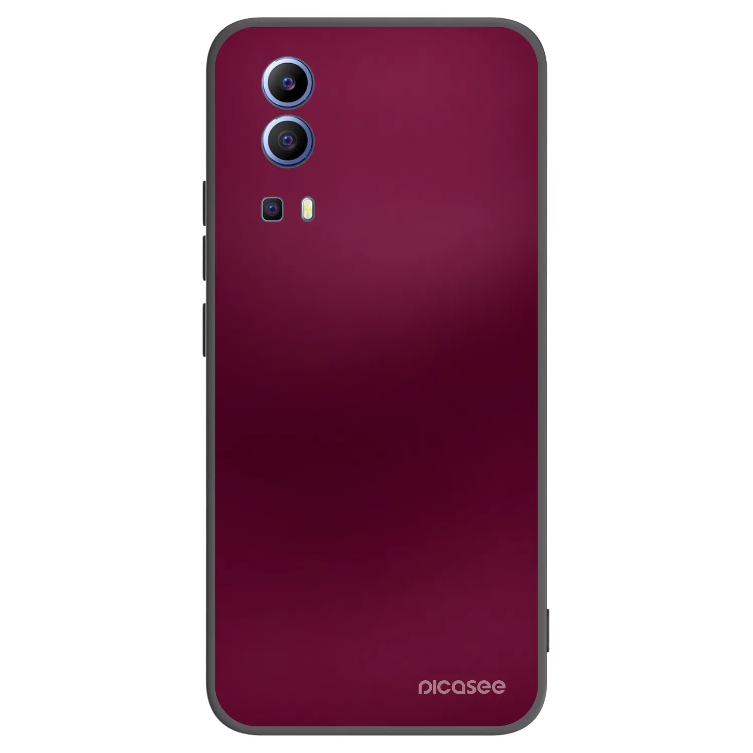 Picasee silikonový černý obal pro Vivo Y52 5G - Velvet Bordeaux