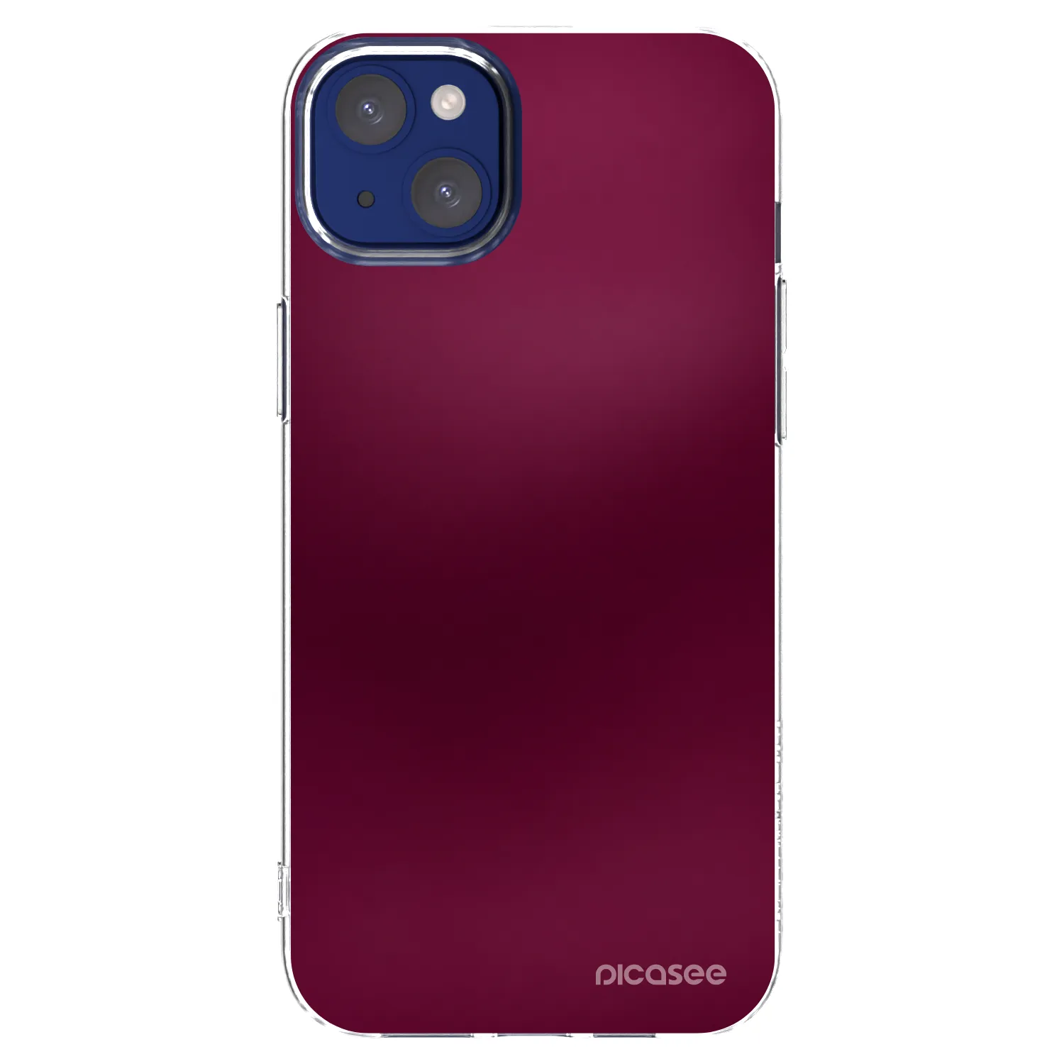 Picasee silikonový průhledný obal pro Apple iPhone 14 Plus - Velvet Bordeaux