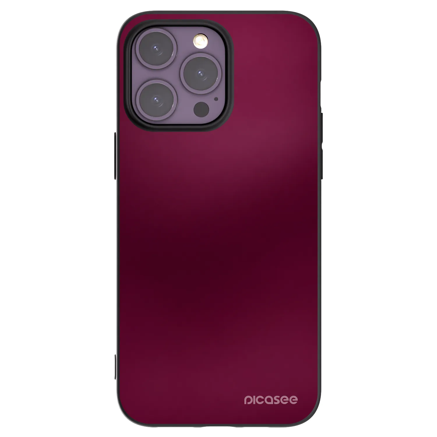 Picasee silikonový černý obal pro Apple iPhone 14 Pro Max - Velvet Bordeaux