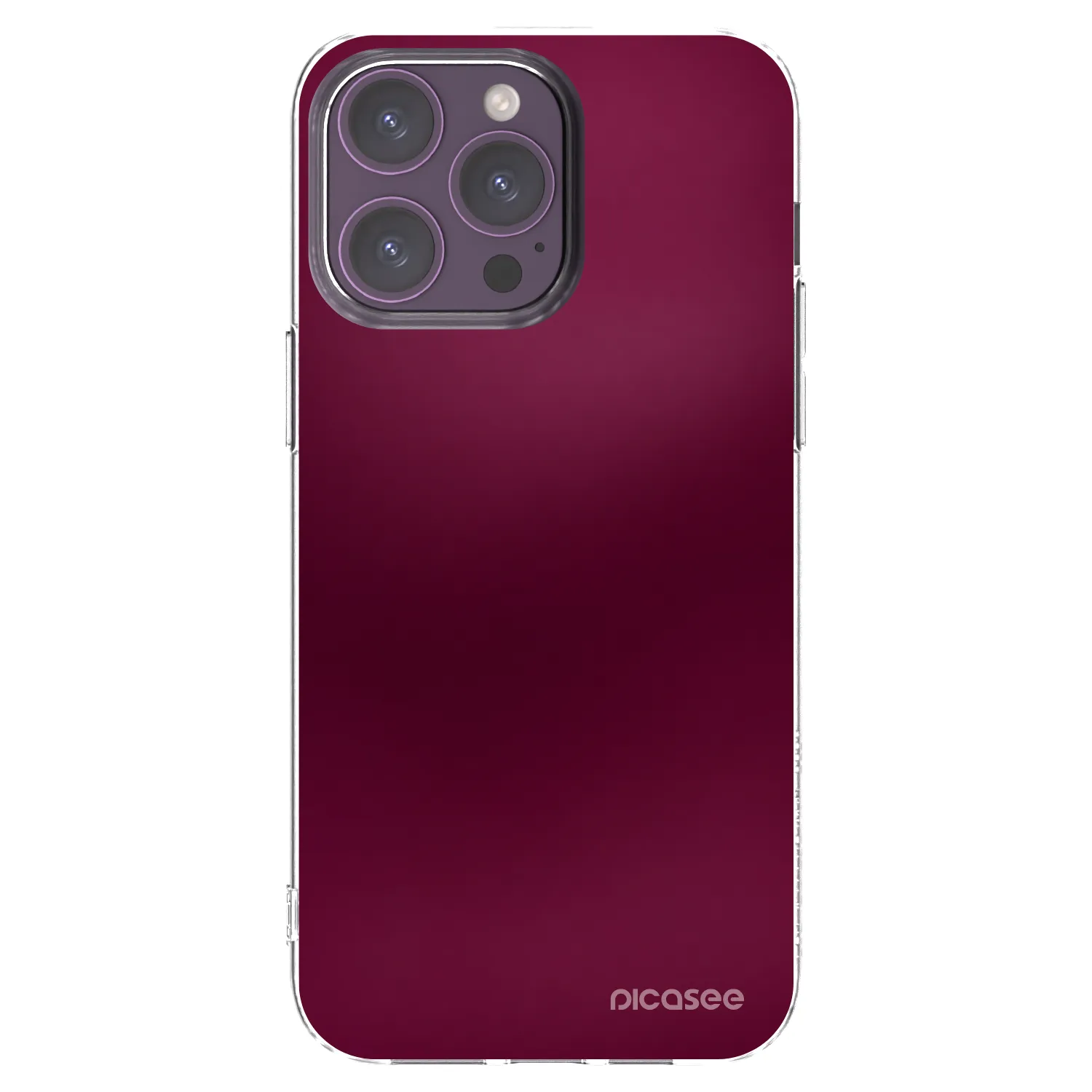 Picasee silikonový průhledný obal pro Apple iPhone 14 Pro Max - Velvet Bordeaux