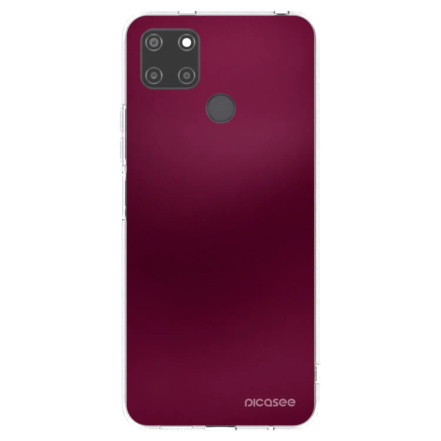 Picasee silikonový průhledný obal pro Realme C21Y - Velvet Bordeaux