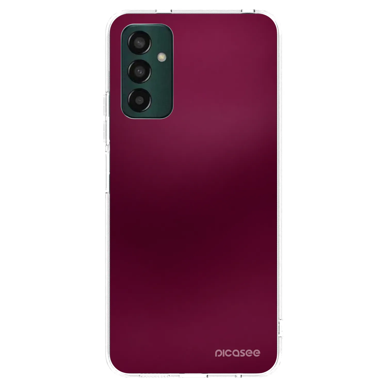 Picasee silikonový průhledný obal pro Samsung Galaxy M13 M135F - Velvet Bordeaux