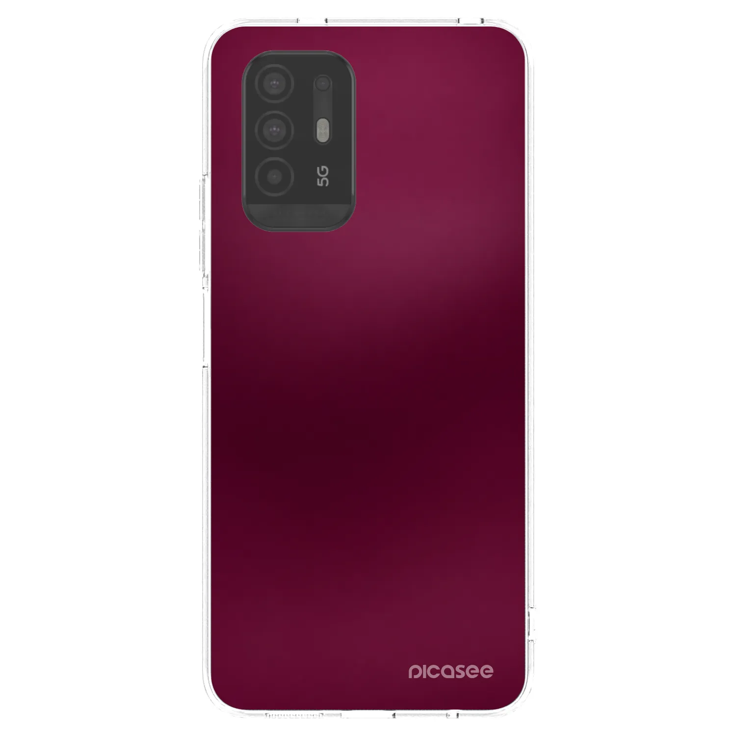 Picasee silikonový průhledný obal pro OPPO A94 5G - Velvet Bordeaux