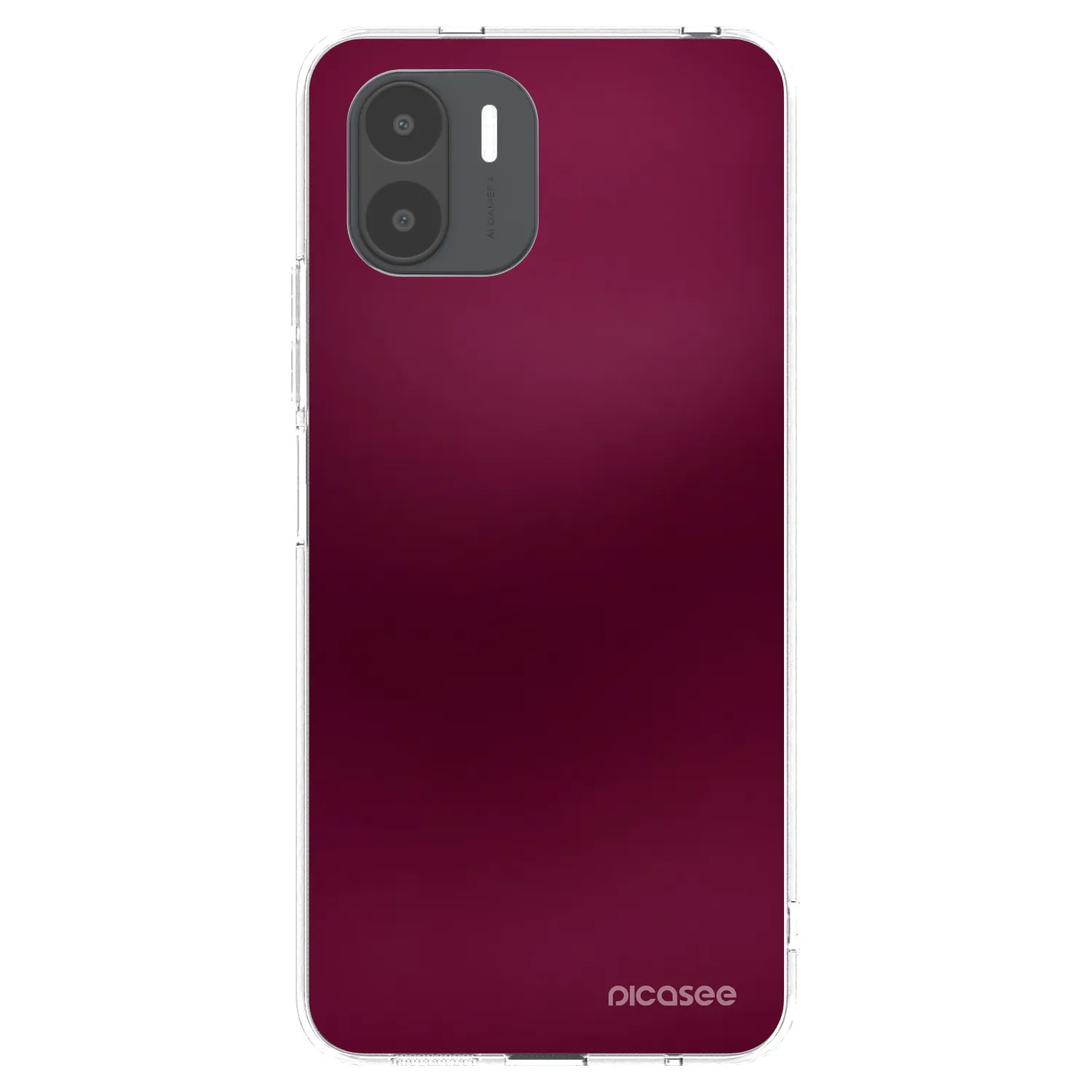 Picasee silikonový průhledný obal pro Xiaomi Redmi A1 - Velvet Bordeaux