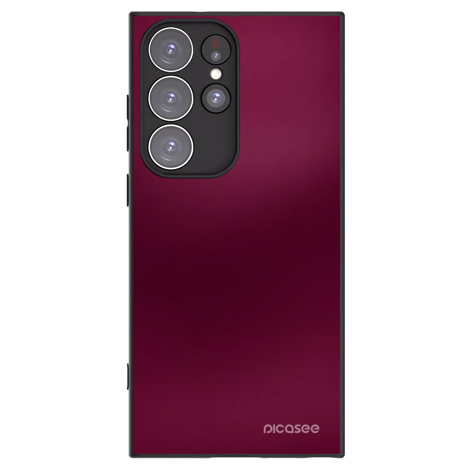 Picasee silikonový černý obal pro Samsung Galaxy S23 Ultra 5G - Velvet Bordeaux