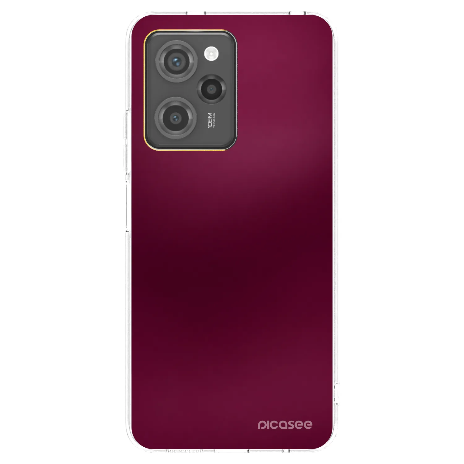 Picasee silikonový průhledný obal pro Xiaomi Poco X5 Pro - Velvet Bordeaux